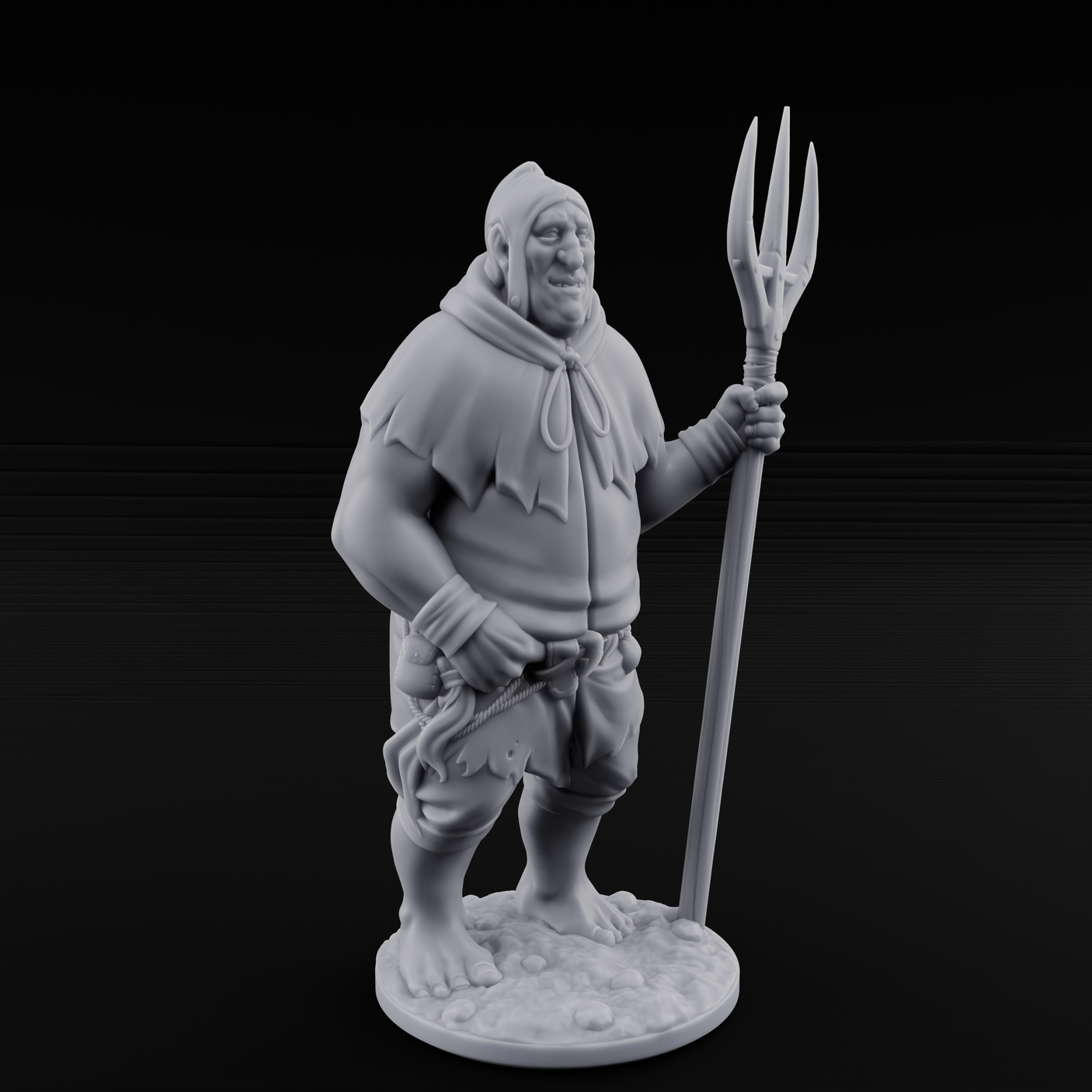 Country Bumkin Human Peasants Miniature for Dungeons and Dragons, Pathfinder or other TTRPGs