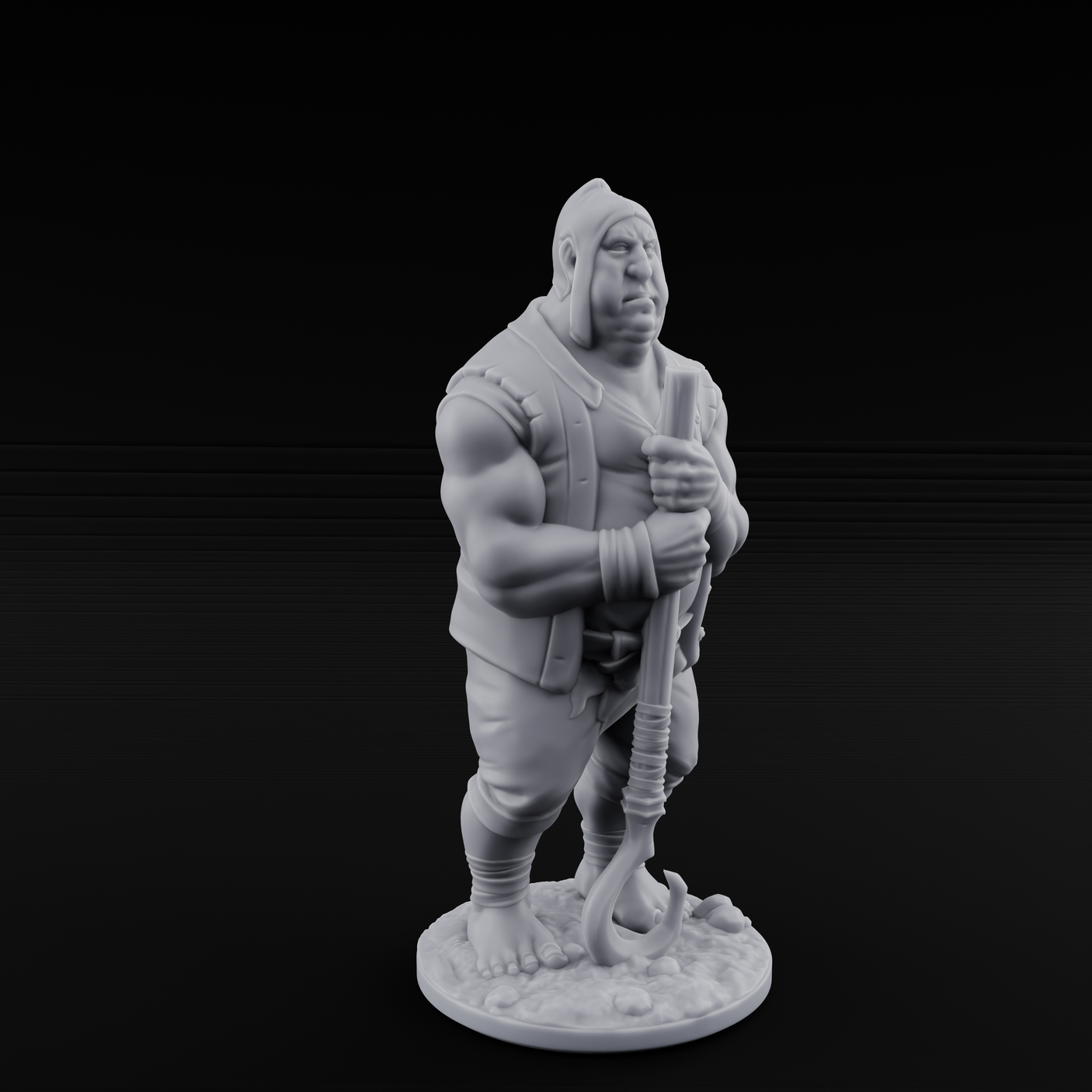 Country Bumkin Human Peasants Miniature for Dungeons and Dragons, Pathfinder or other TTRPGs