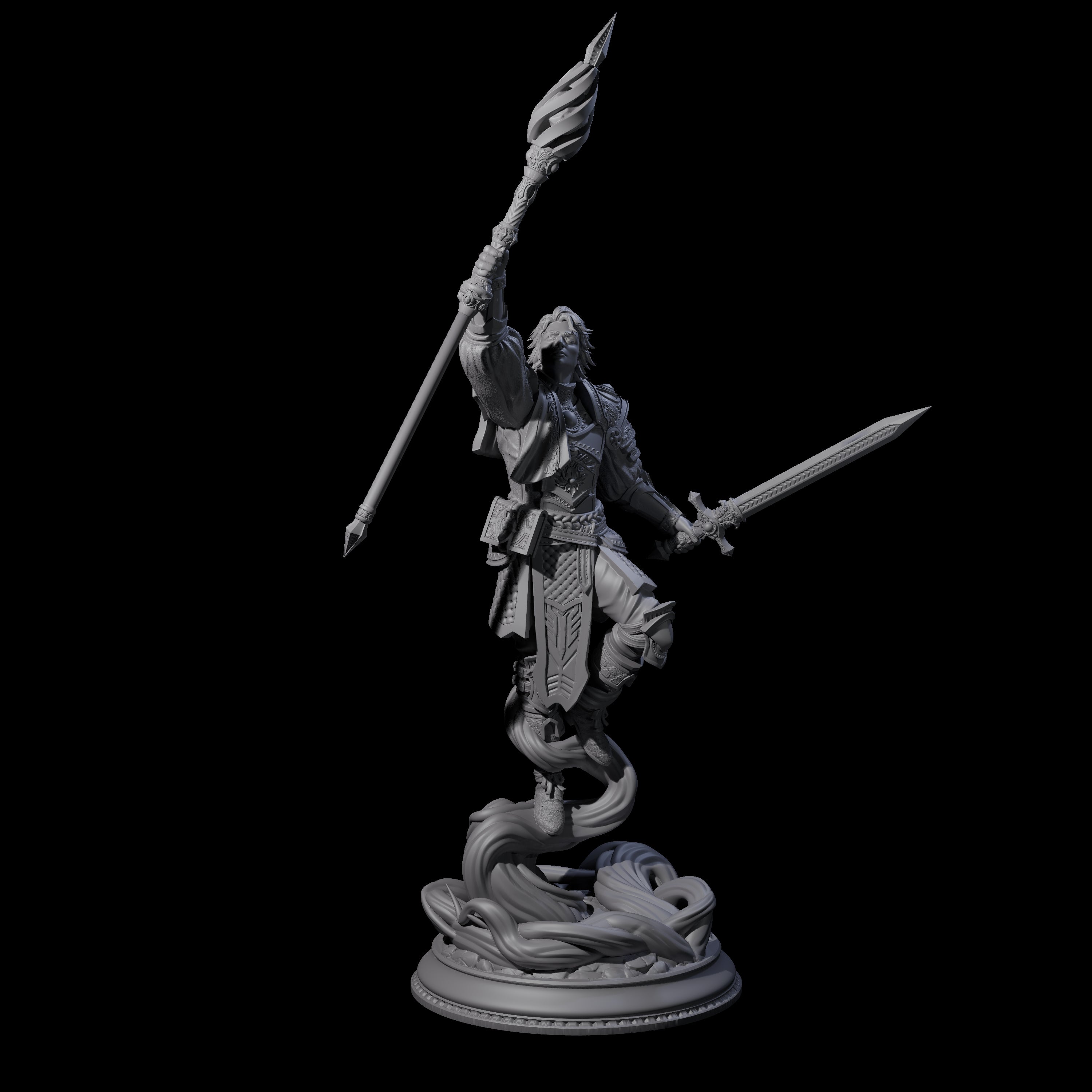 Court Mage Miniature for Dungeons and Dragons, Pathfinder or other TTRPGs