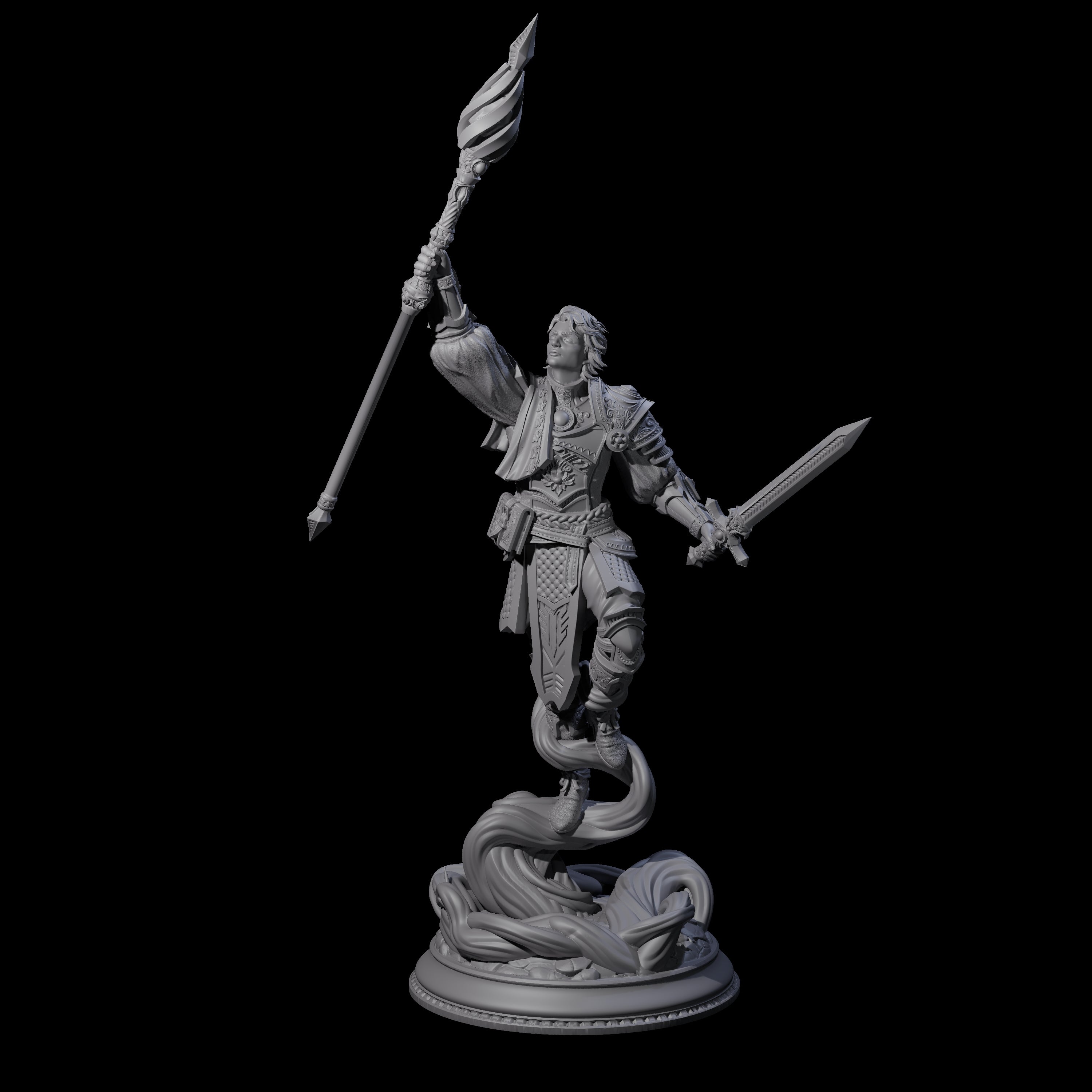 Court Mage Miniature for Dungeons and Dragons, Pathfinder or other TTRPGs