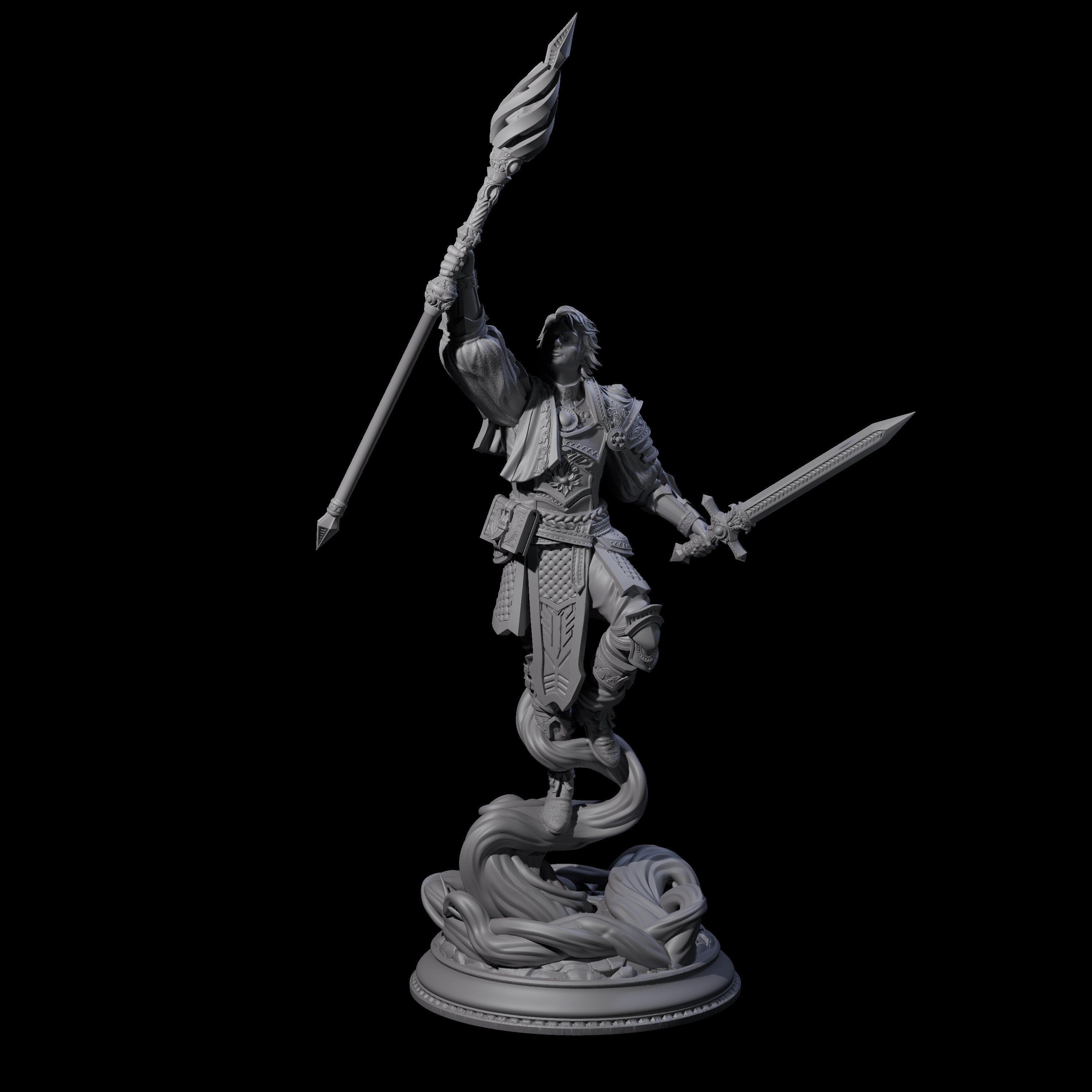Court Mage Miniature for Dungeons and Dragons, Pathfinder or other TTRPGs