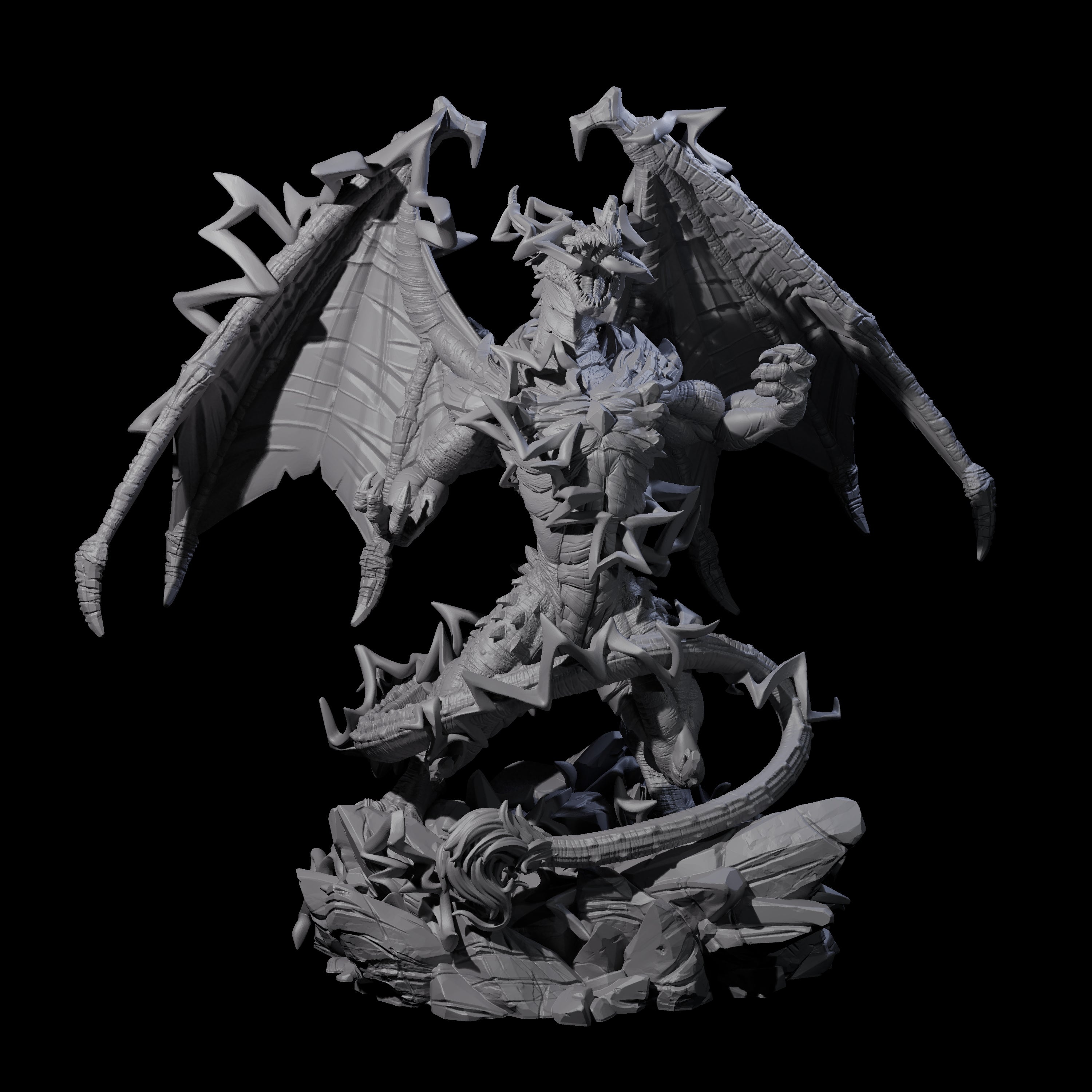 Crackling Blue Dragon Miniature for Dungeons and Dragons, Pathfinder or other TTRPGs