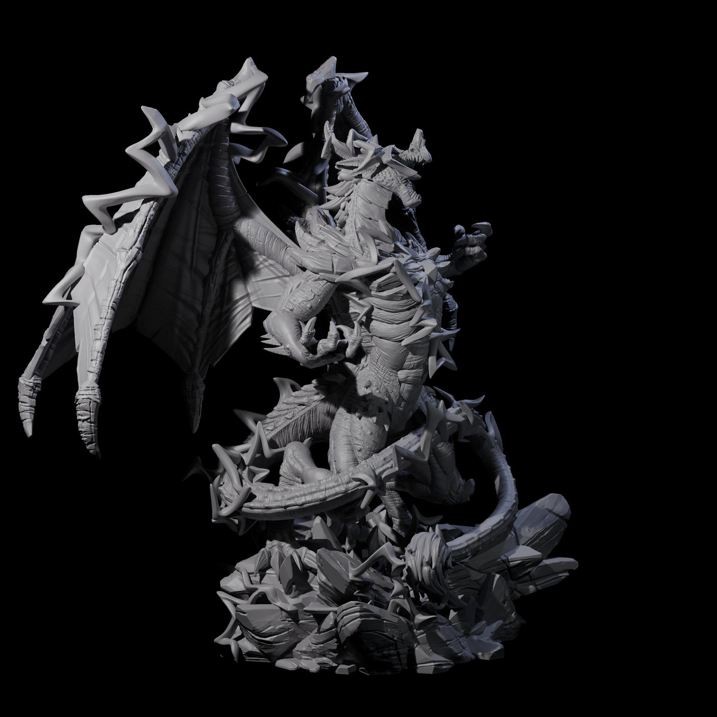 Crackling Blue Dragon Miniature for Dungeons and Dragons, Pathfinder or other TTRPGs