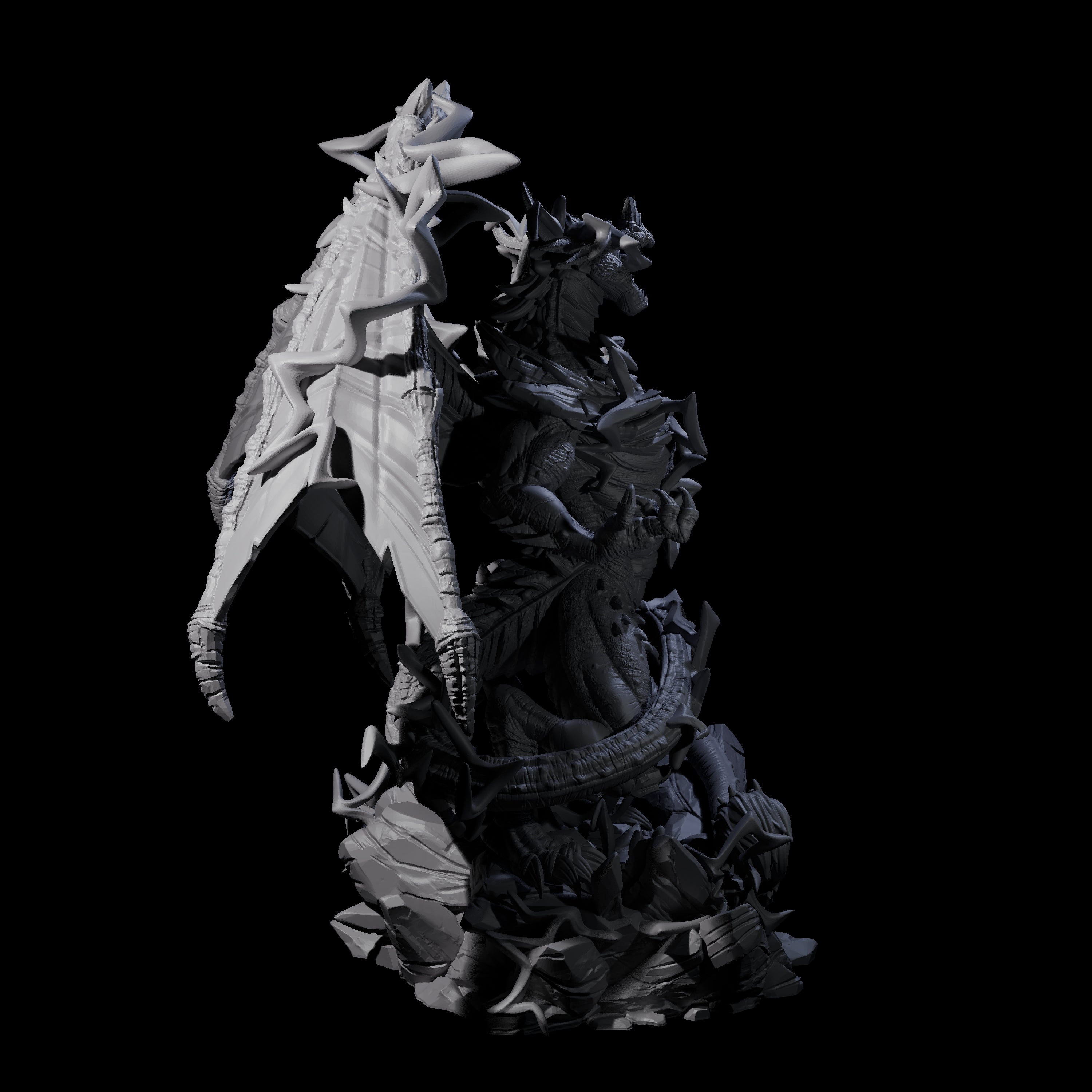 Crackling Blue Dragon Miniature for Dungeons and Dragons, Pathfinder or other TTRPGs