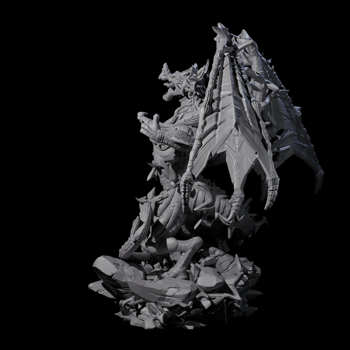 Crackling Blue Dragon Miniature for Dungeons and Dragons, Pathfinder or other TTRPGs
