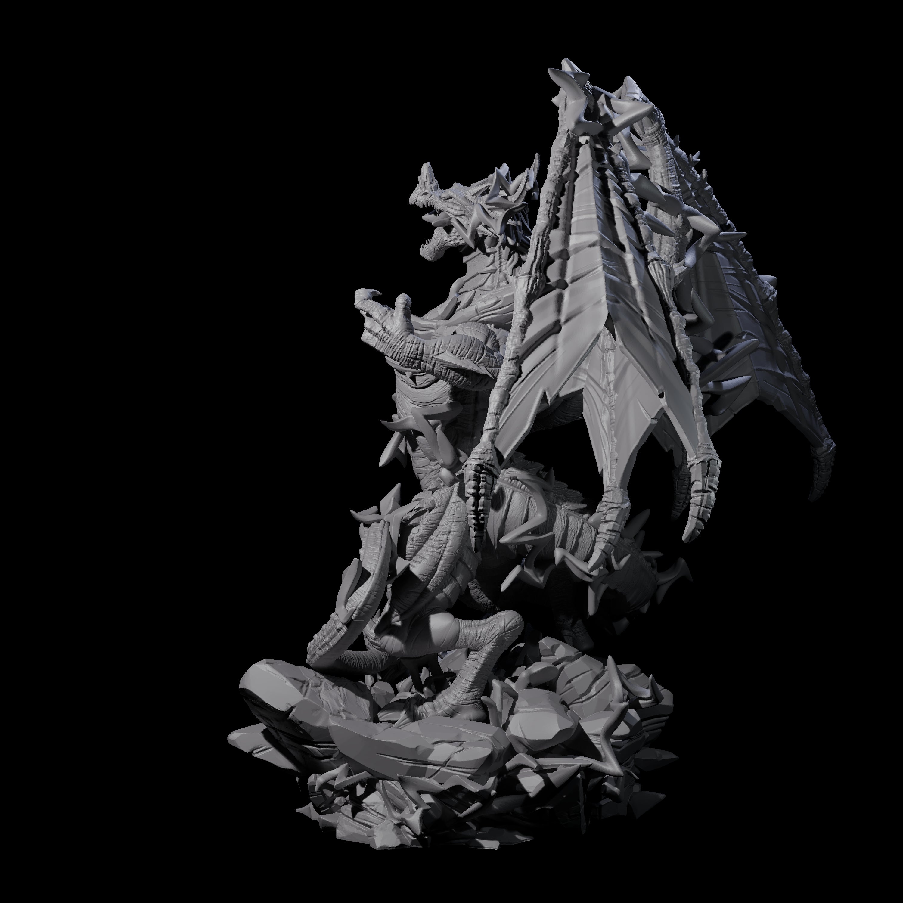 Crackling Blue Dragon Miniature for Dungeons and Dragons, Pathfinder or other TTRPGs