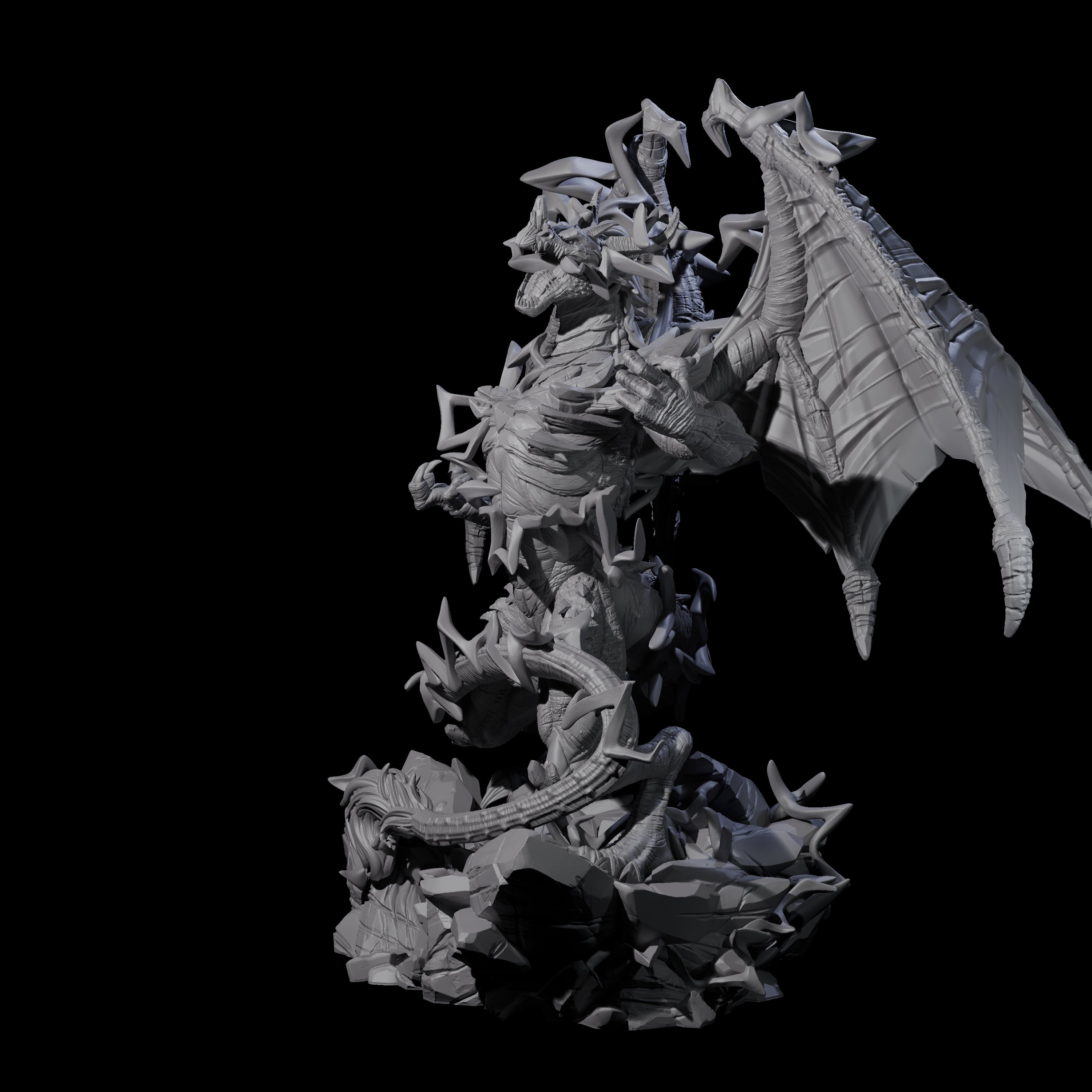 Crackling Blue Dragon Miniature for Dungeons and Dragons, Pathfinder or other TTRPGs