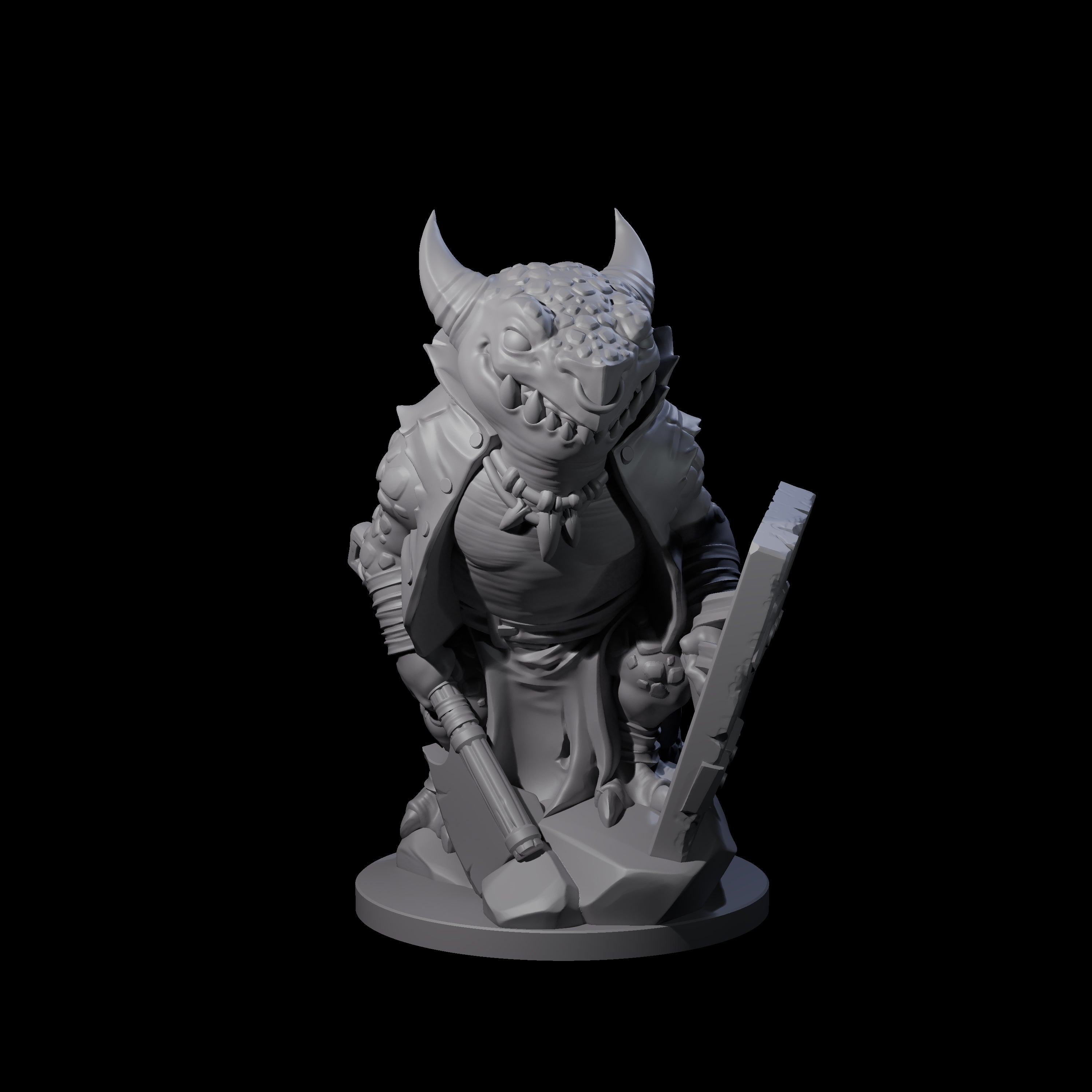 Cranky Kobold Warrior C Miniature for Dungeons and Dragons, Pathfinder or other TTRPGs