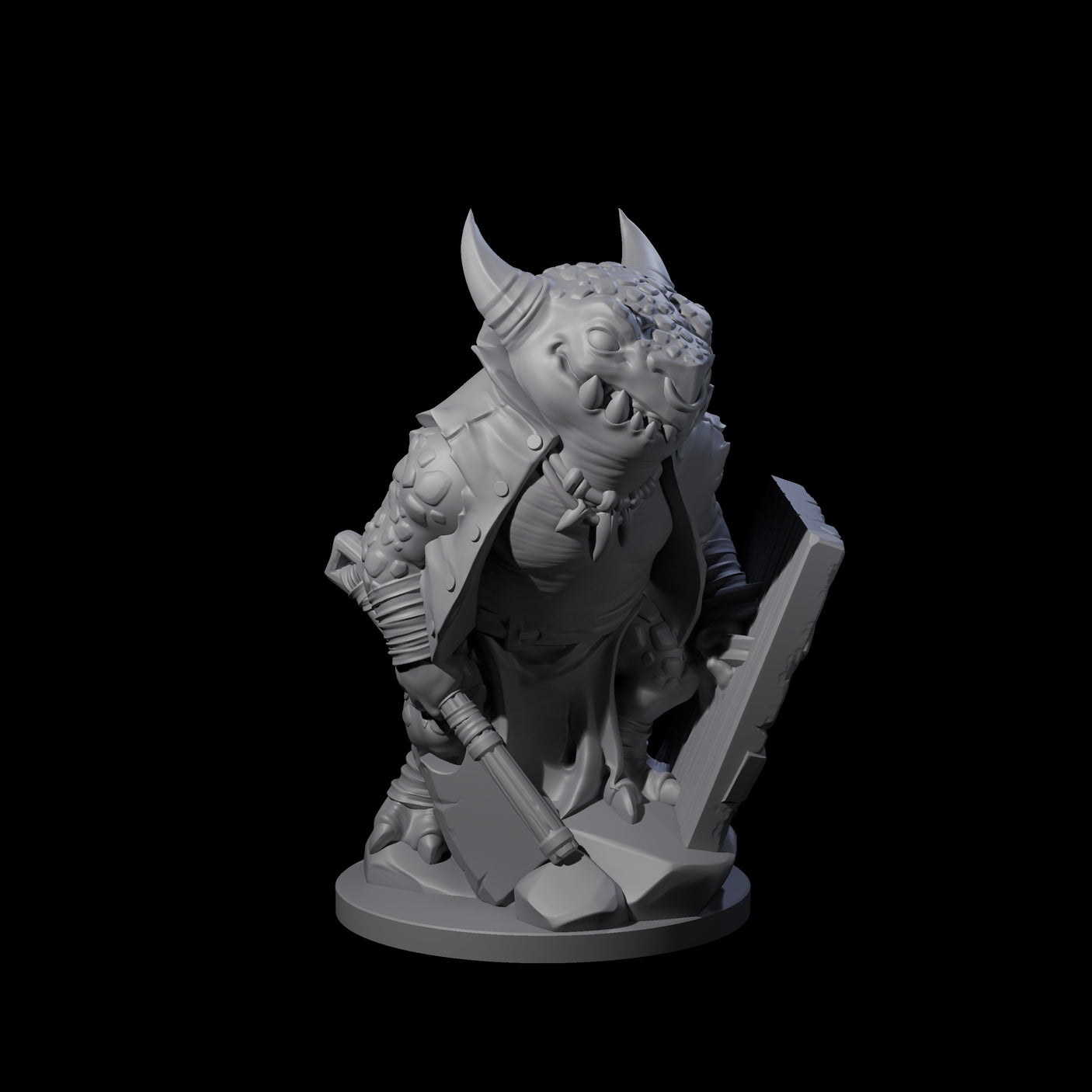 Cranky Kobold Warrior C Miniature for Dungeons and Dragons, Pathfinder or other TTRPGs