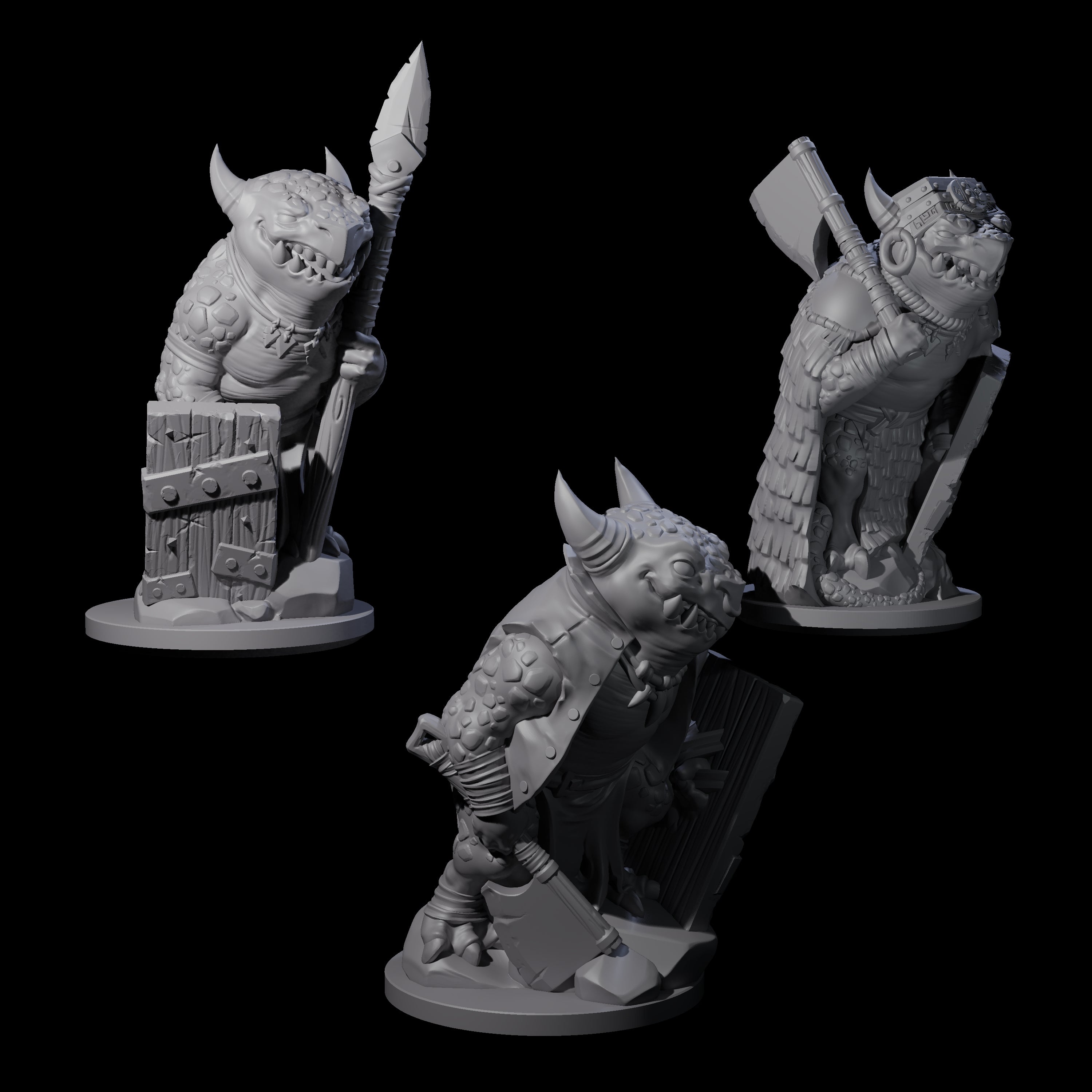 Cranky Kobold Warriors Miniature for Dungeons and Dragons, Pathfinder or other TTRPGs