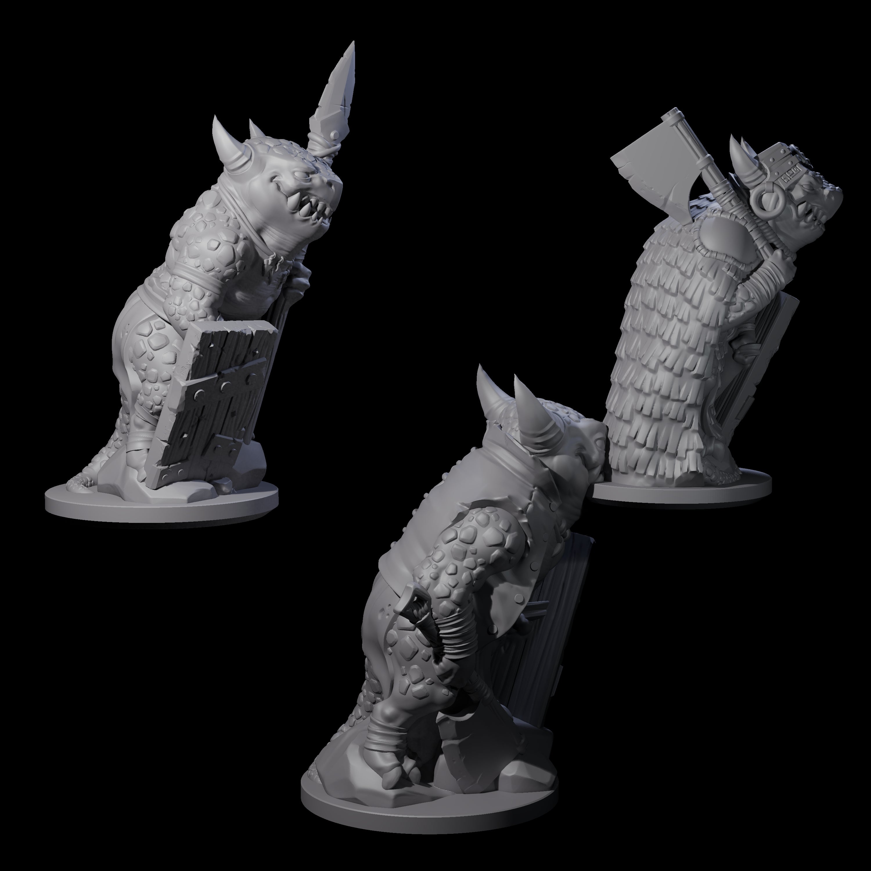 Cranky Kobold Warriors Miniature for Dungeons and Dragons, Pathfinder or other TTRPGs