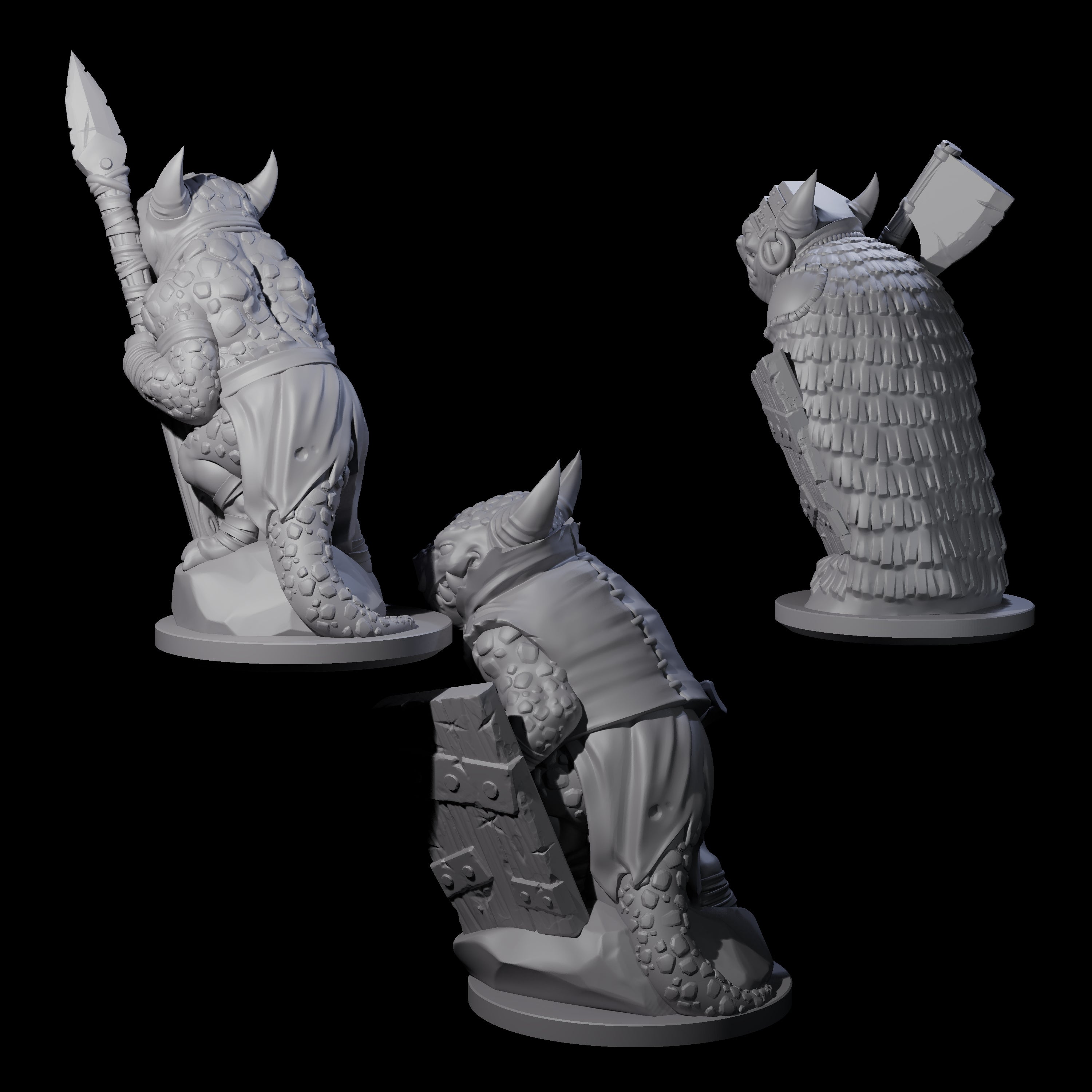 Cranky Kobold Warriors Miniature for Dungeons and Dragons, Pathfinder or other TTRPGs