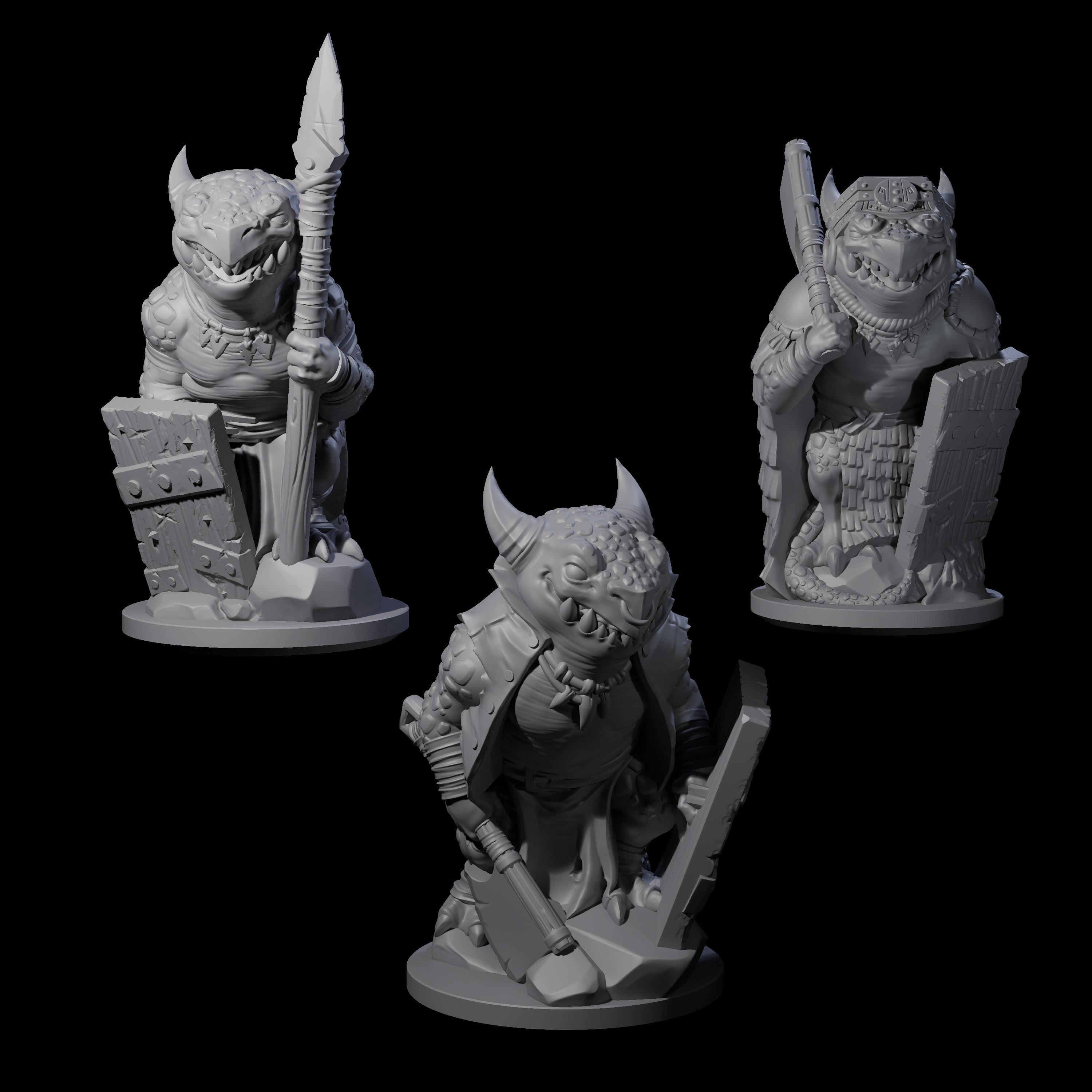Cranky Kobold Warriors Miniature for Dungeons and Dragons, Pathfinder or other TTRPGs