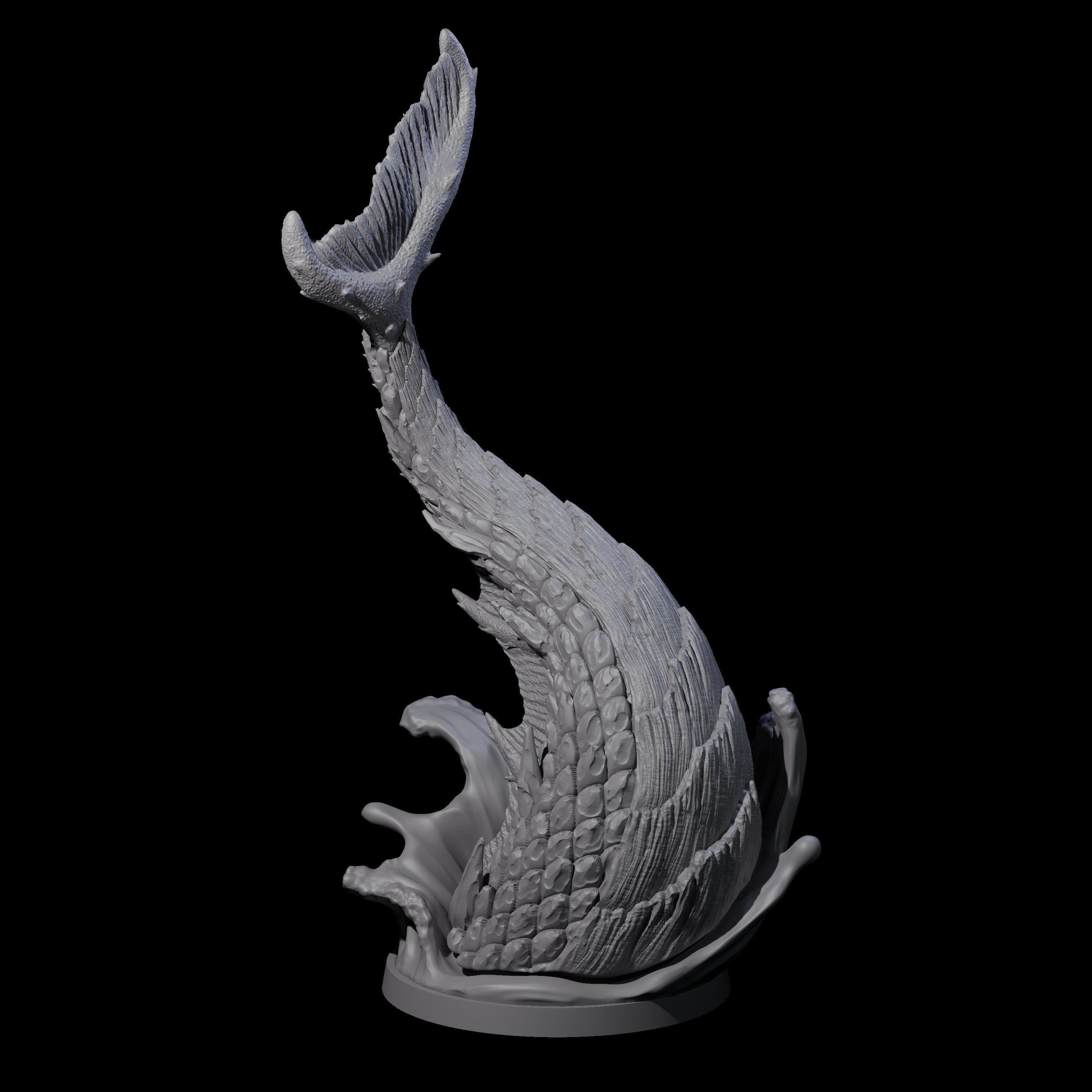 Crashing Sea Monster Tail A Miniature for Dungeons and Dragons, Pathfinder or other TTRPGs