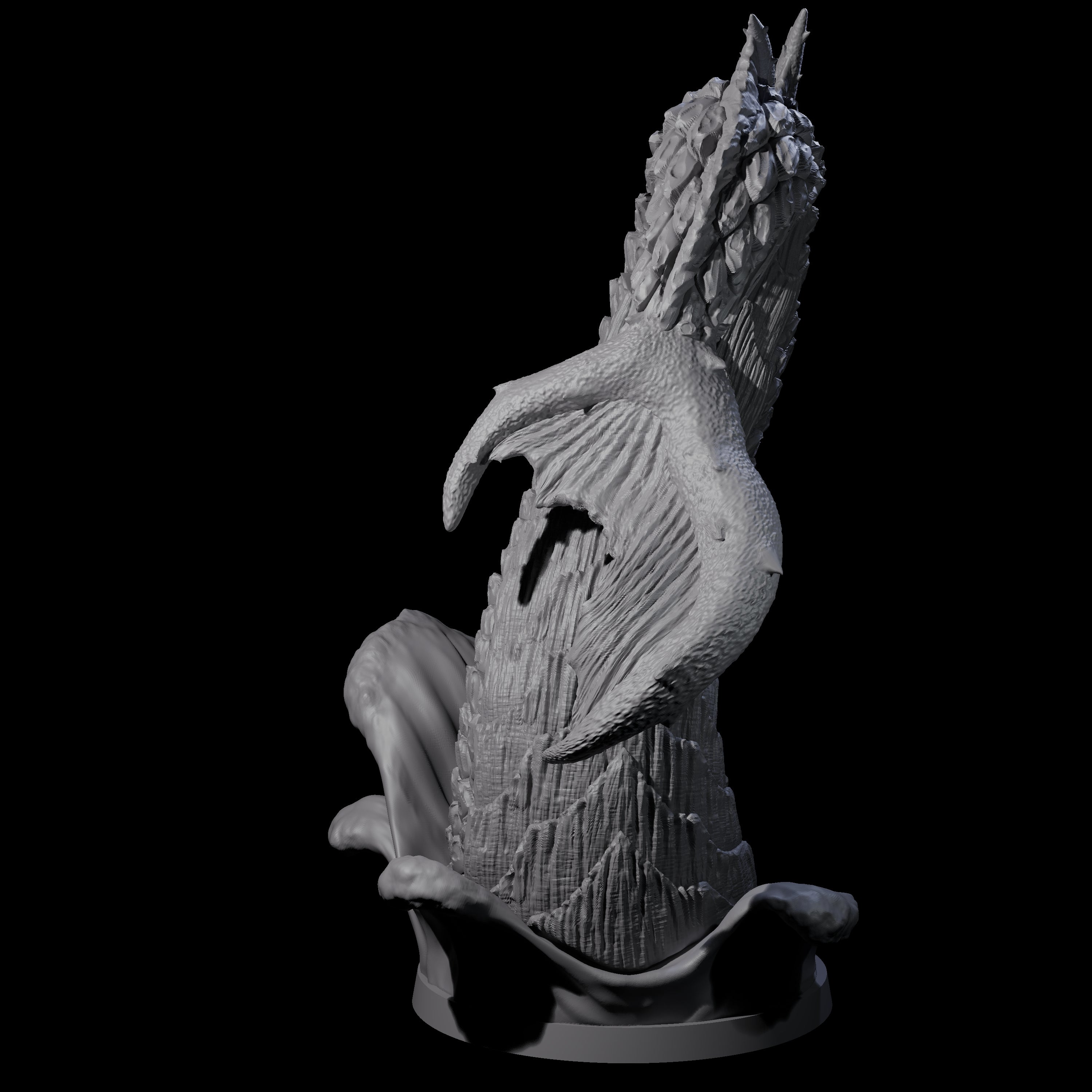 Crashing Sea Monster Tail B Miniature for Dungeons and Dragons, Pathfinder or other TTRPGs