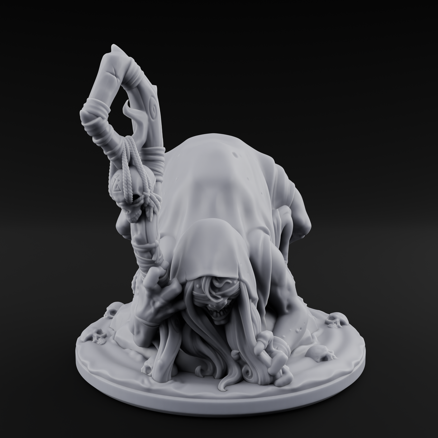 Crawling Hag Witch Miniature for Dungeons and Dragons, Pathfinder or other TTRPGs