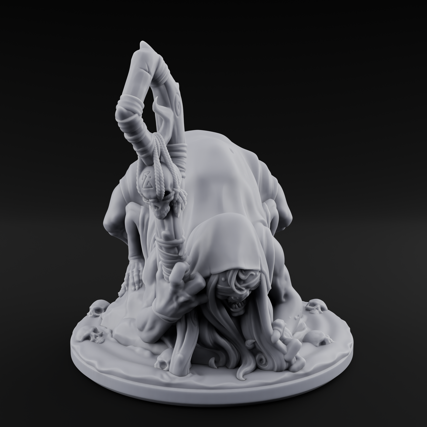 Crawling Hag Witch Miniature for Dungeons and Dragons, Pathfinder or other TTRPGs