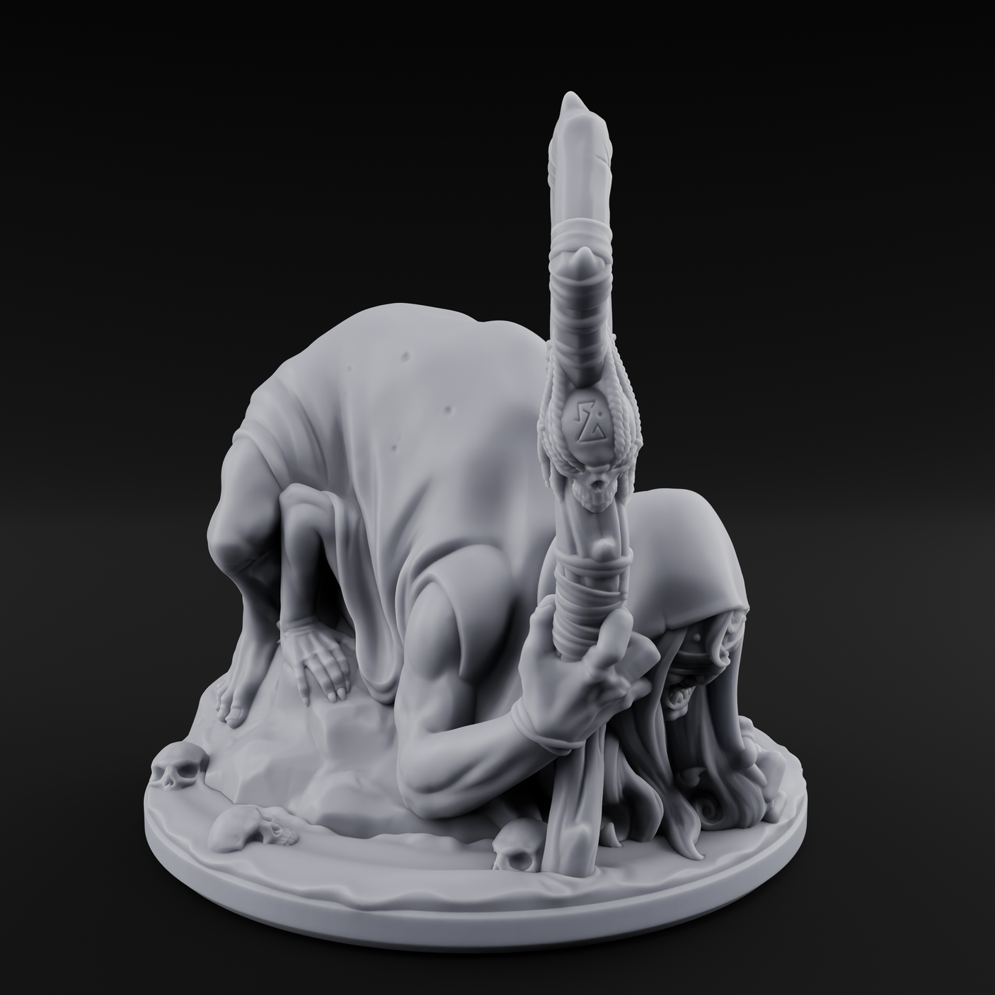 Crawling Hag Witch Miniature for Dungeons and Dragons, Pathfinder or other TTRPGs