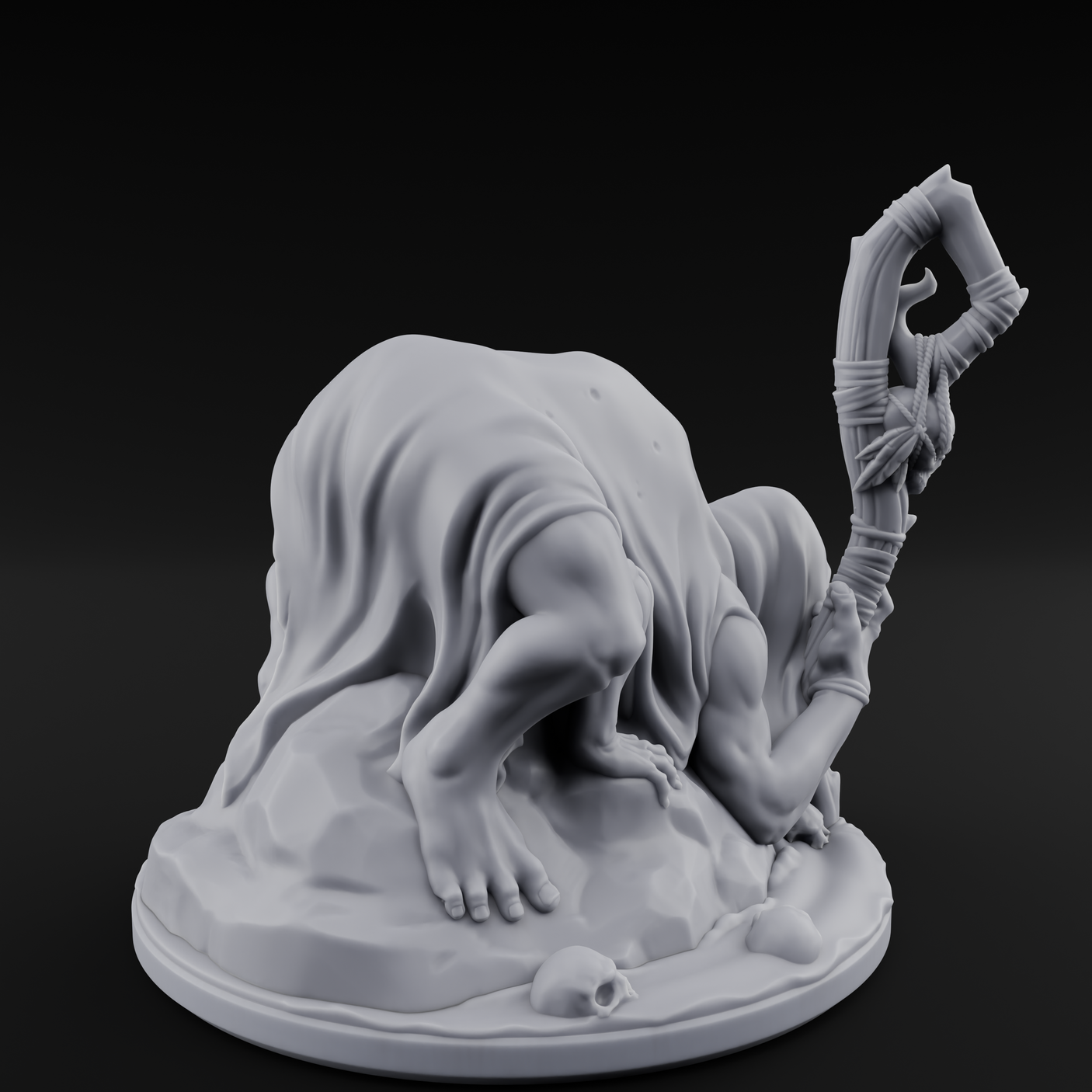 Crawling Hag Witch Miniature for Dungeons and Dragons, Pathfinder or other TTRPGs