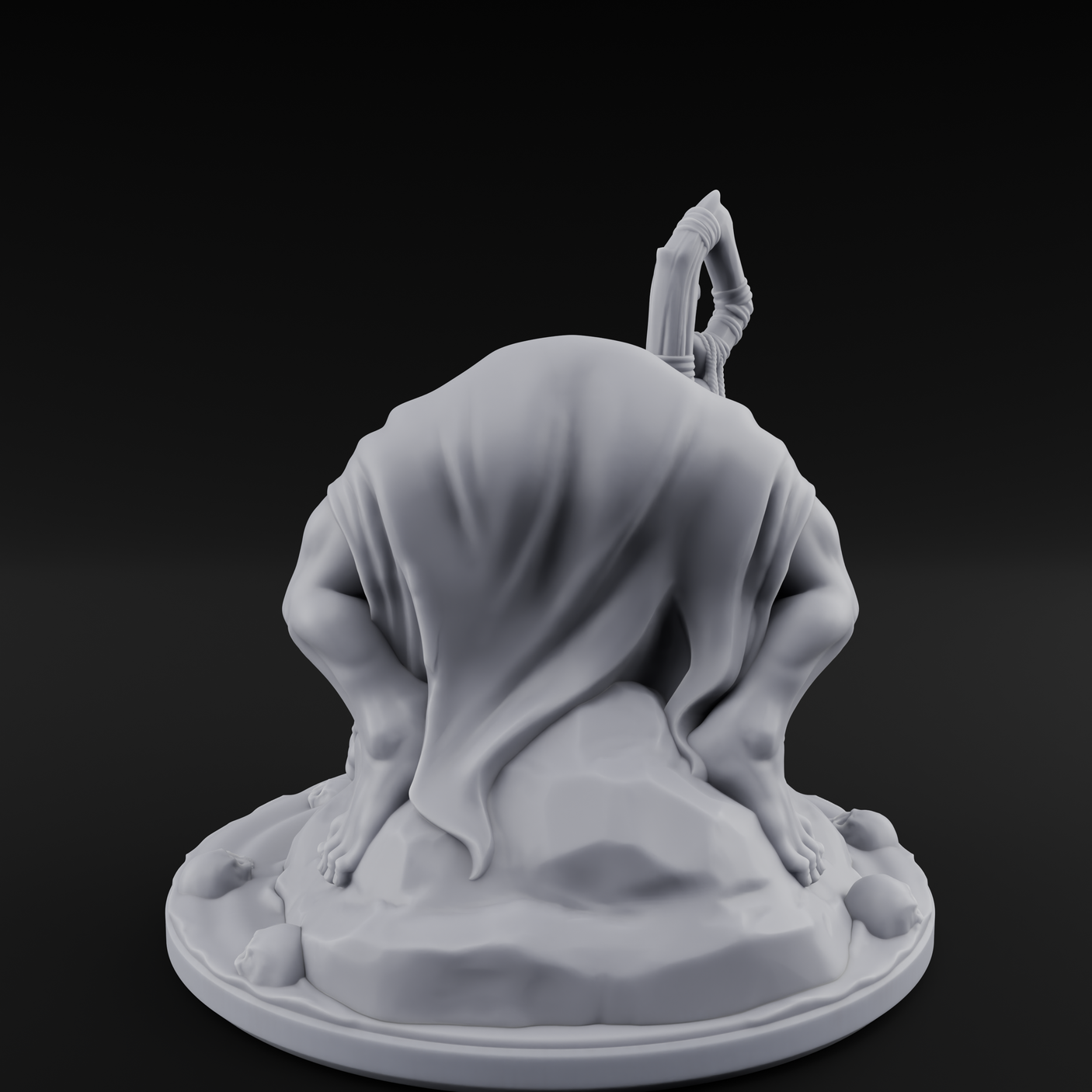 Crawling Hag Witch Miniature for Dungeons and Dragons, Pathfinder or other TTRPGs