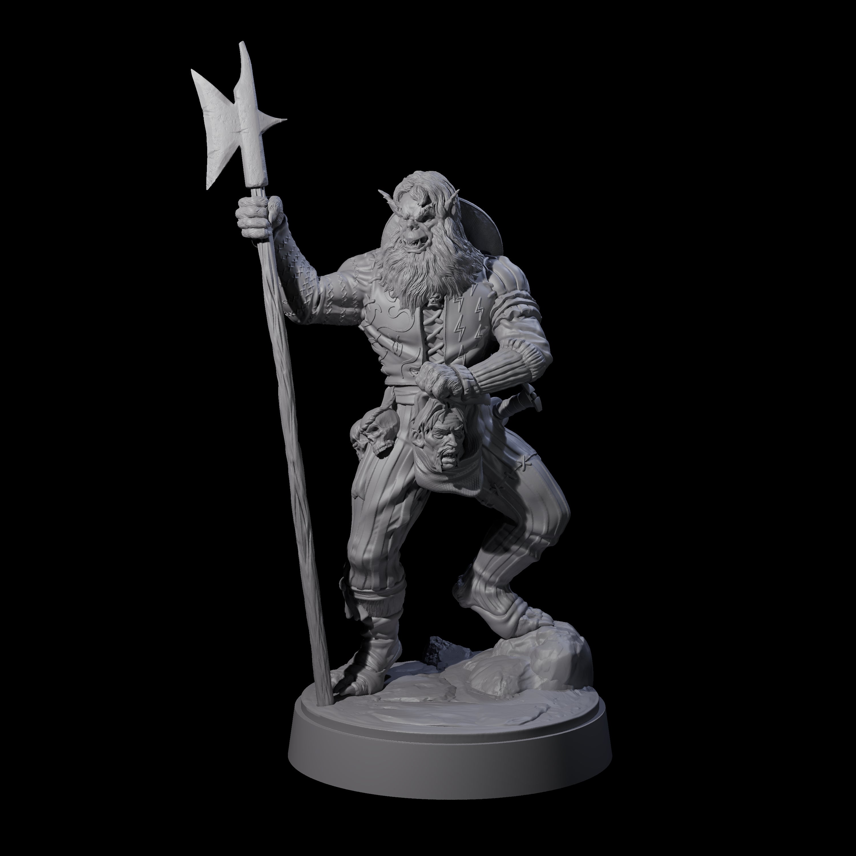 Crazed Githyanki Head Dealer Miniature for Dungeons and Dragons, Pathfinder or other TTRPGs