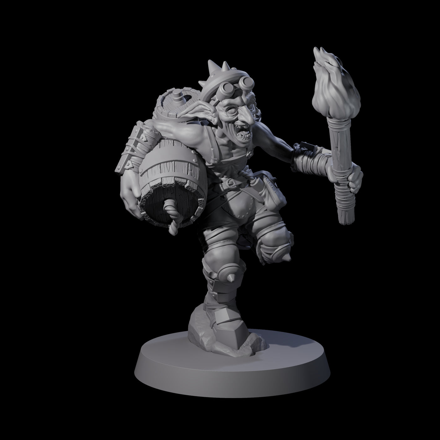 Crazed Goblin Alchemist B Miniature for Dungeons and Dragons, Pathfinder or other TTRPGs