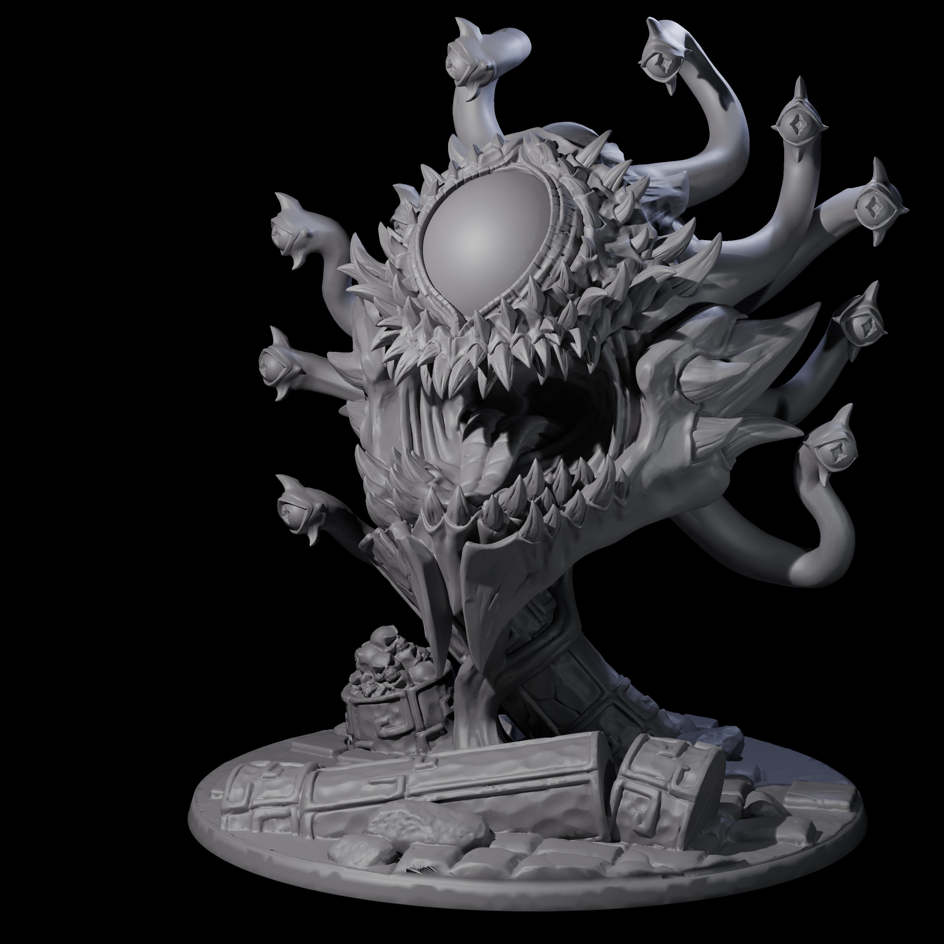 Crazy Beholder Miniature for Dungeons and Dragons, Pathfinder or other TTRPGs