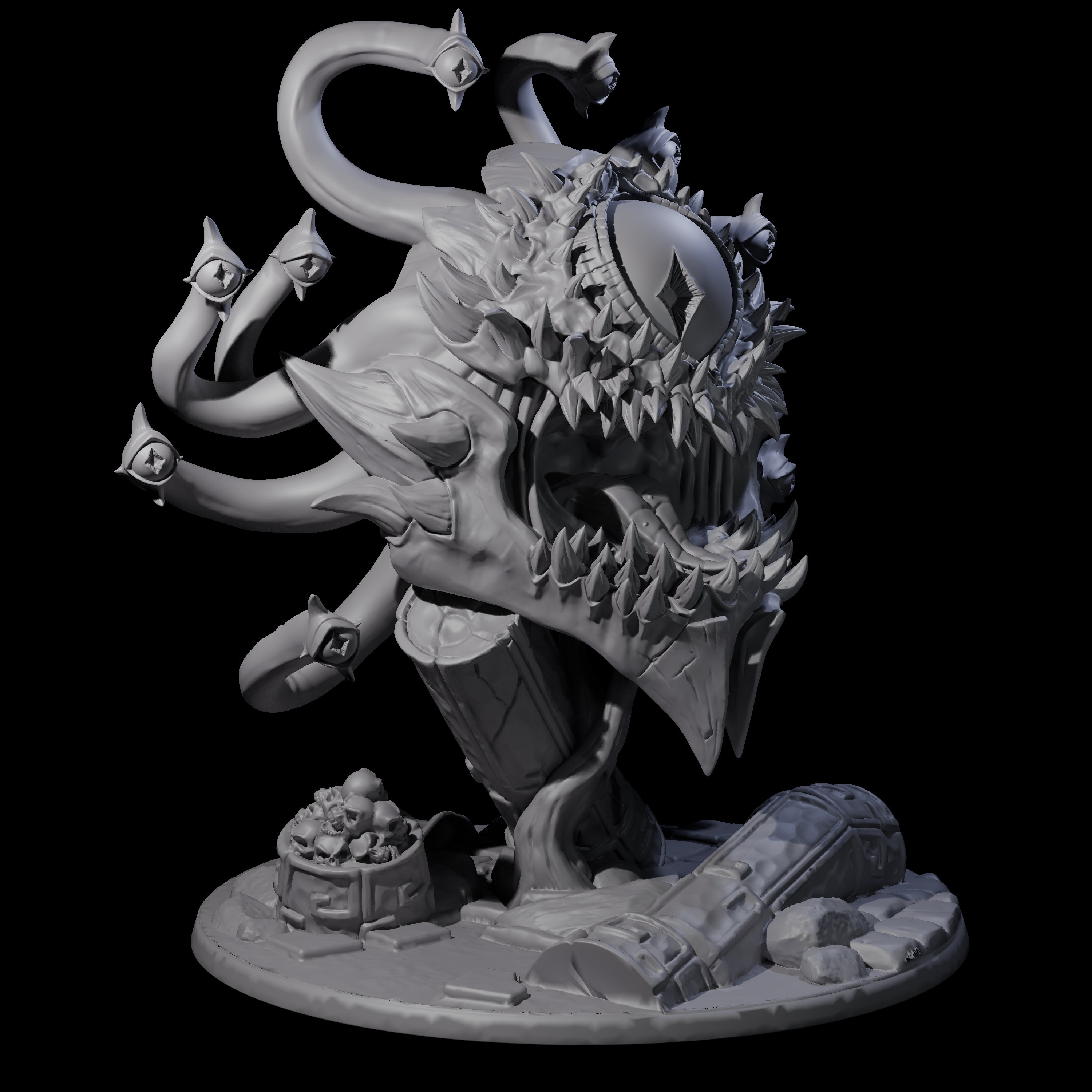 Crazy Beholder Miniature for Dungeons and Dragons, Pathfinder or other TTRPGs