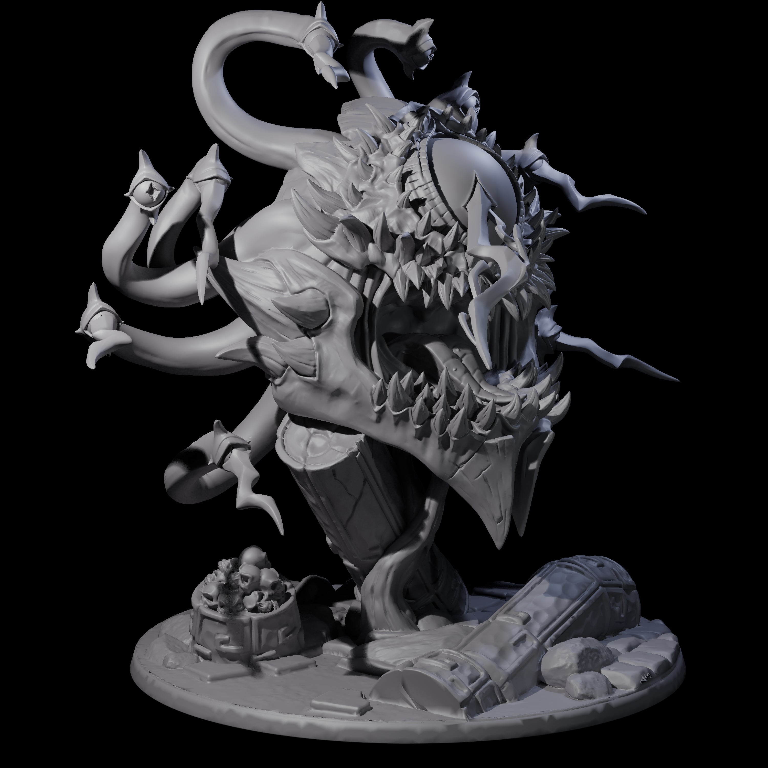 Crazy Beholder Miniature for Dungeons and Dragons, Pathfinder or other TTRPGs