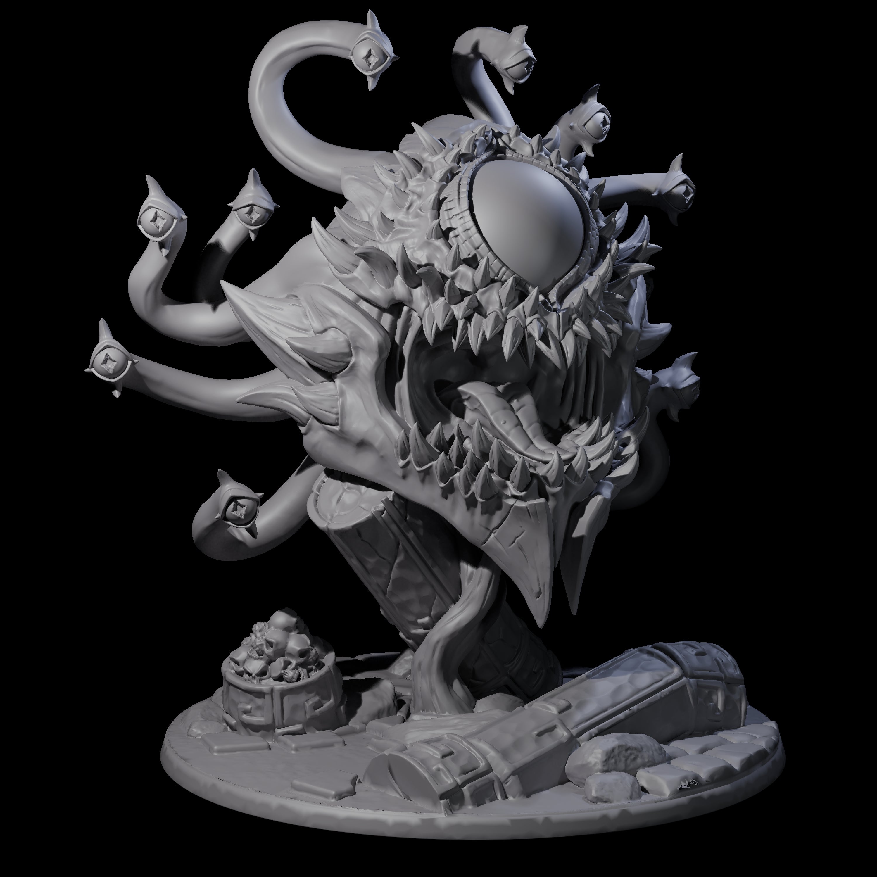 Crazy Beholder Miniature for Dungeons and Dragons, Pathfinder or other TTRPGs
