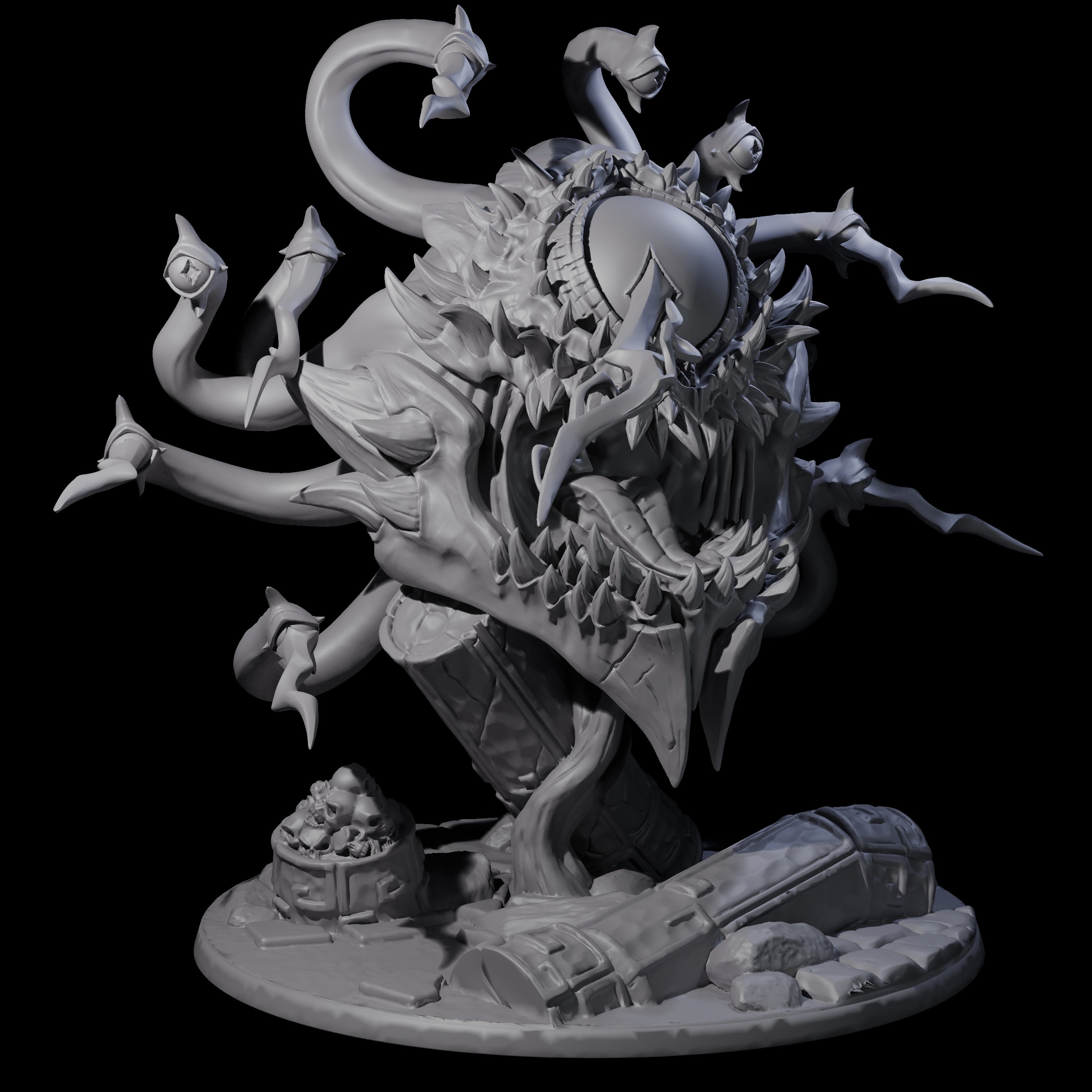 Crazy Beholder Miniature for Dungeons and Dragons, Pathfinder or other TTRPGs