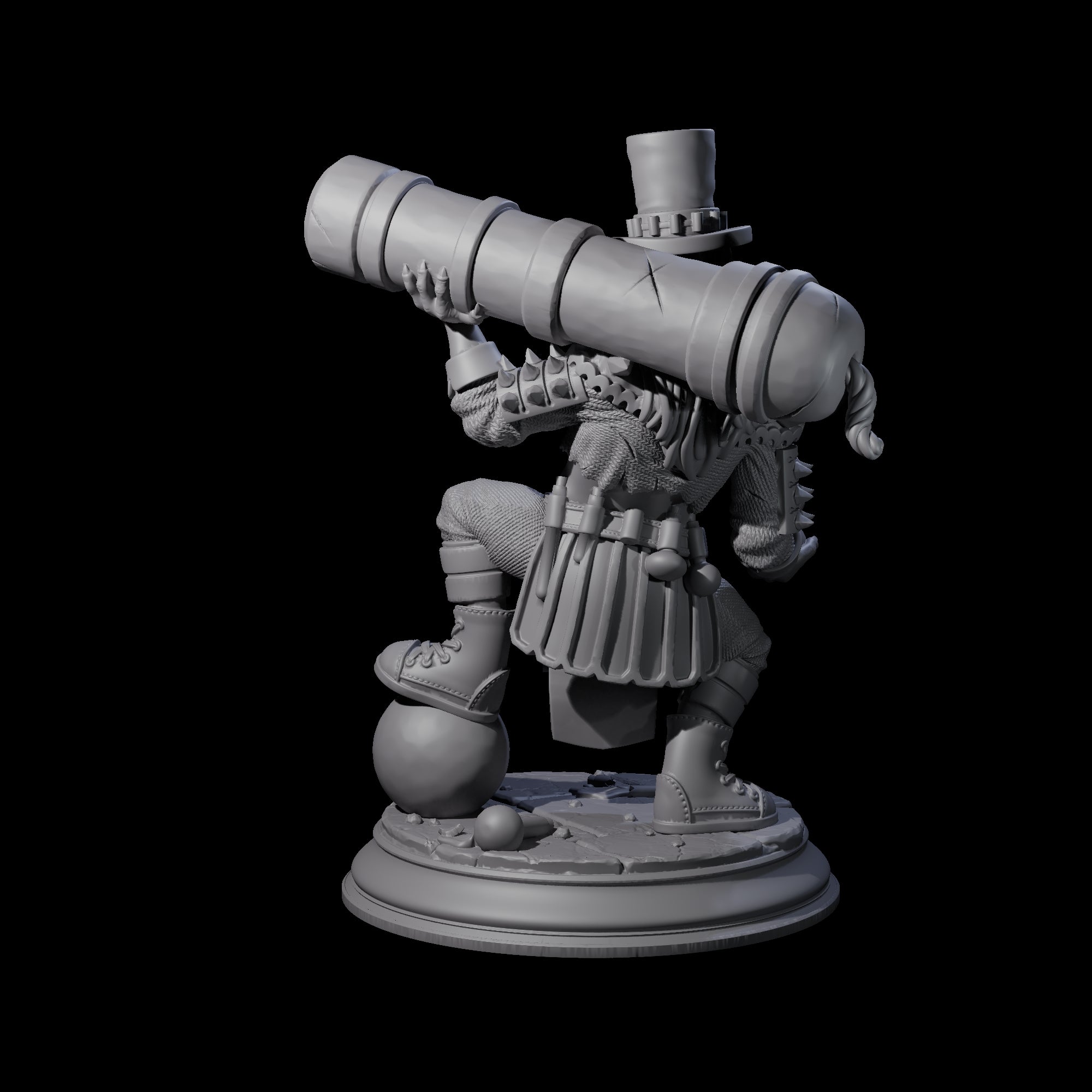 Crazy Goblin Cannoneer Miniature for Dungeons and Dragons, Pathfinder or other TTRPGs
