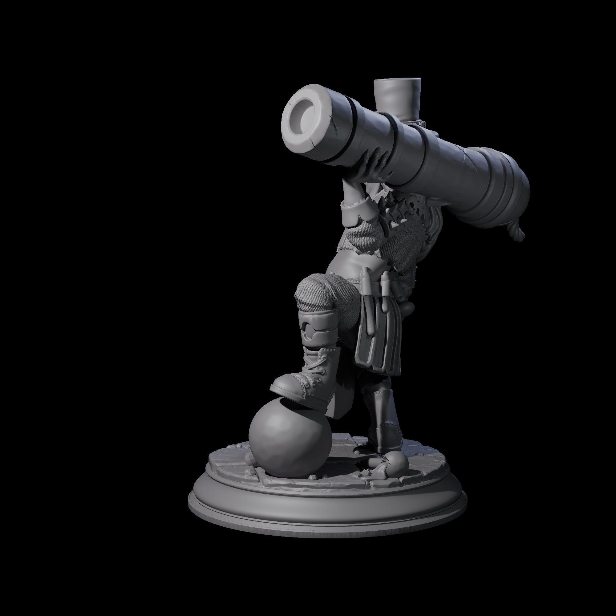 Crazy Goblin Cannoneer Miniature for Dungeons and Dragons, Pathfinder or other TTRPGs