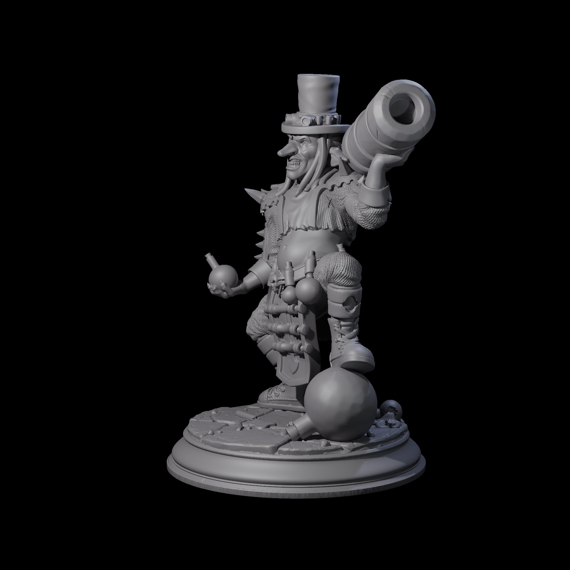 Crazy Goblin Cannoneer Miniature for Dungeons and Dragons, Pathfinder or other TTRPGs