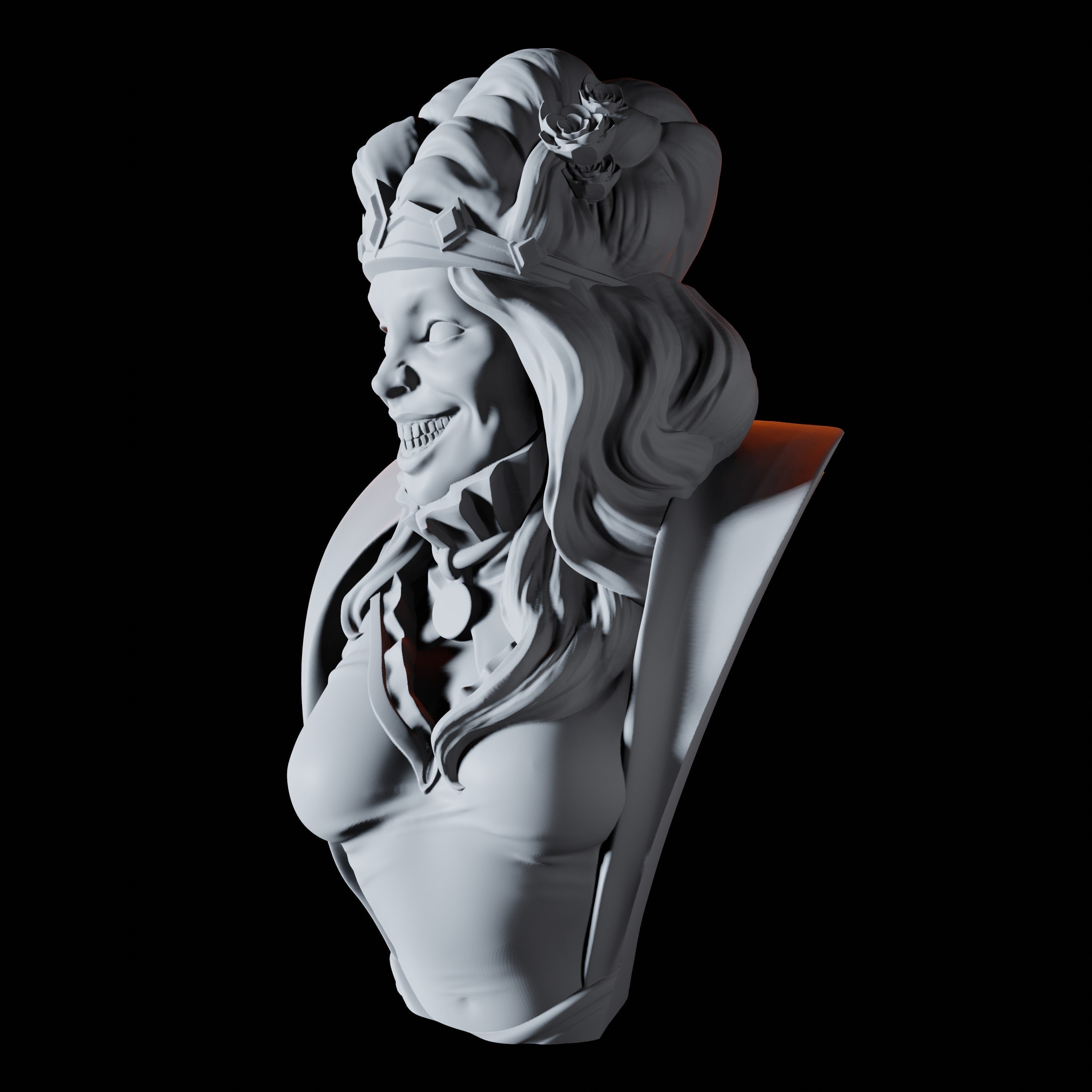 Crazy Queen Bust Miniature for Dungeons and Dragons, Pathfinder or other TTRPGs