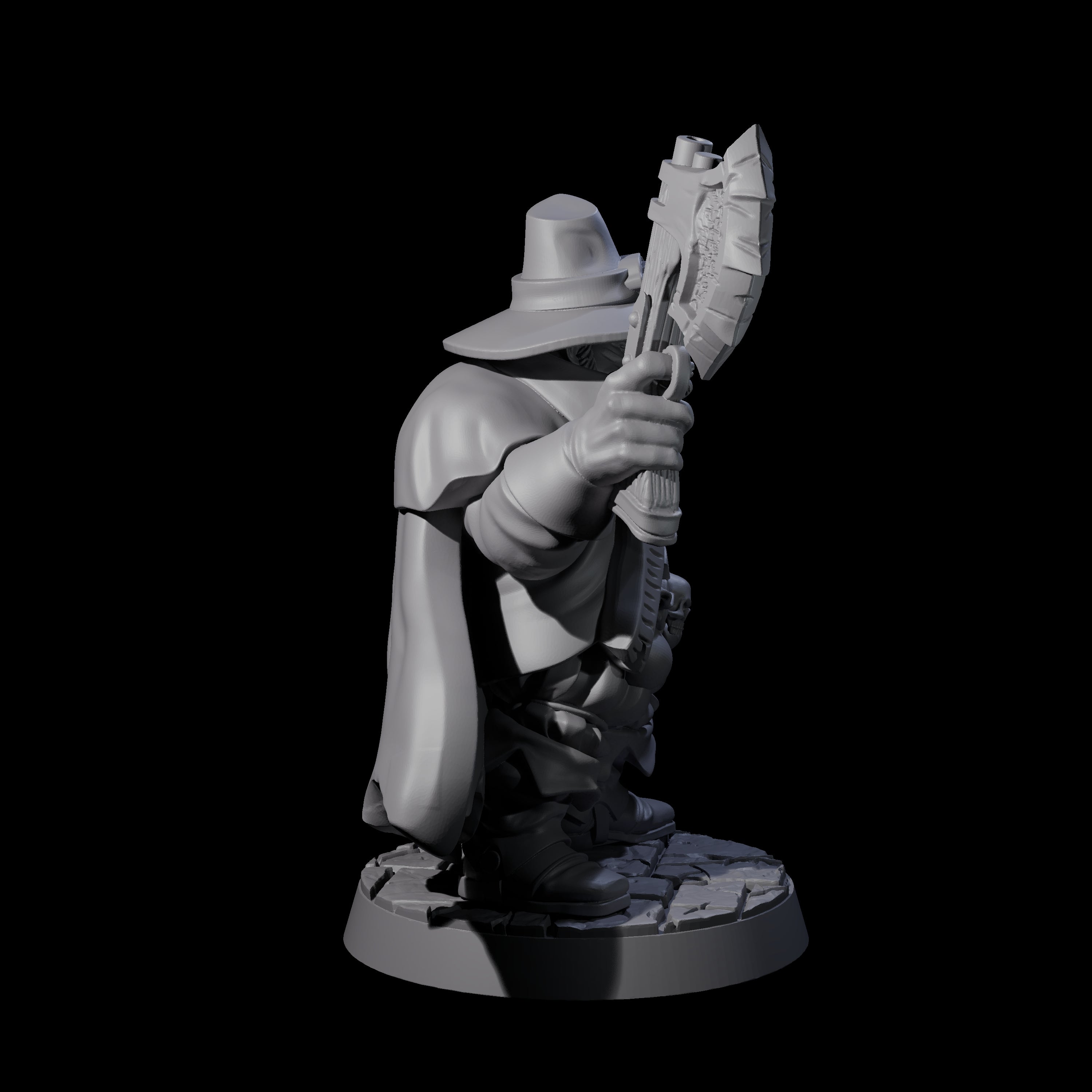 Crazy Vampire Hunter Miniature for Dungeons and Dragons, Pathfinder or other TTRPGs