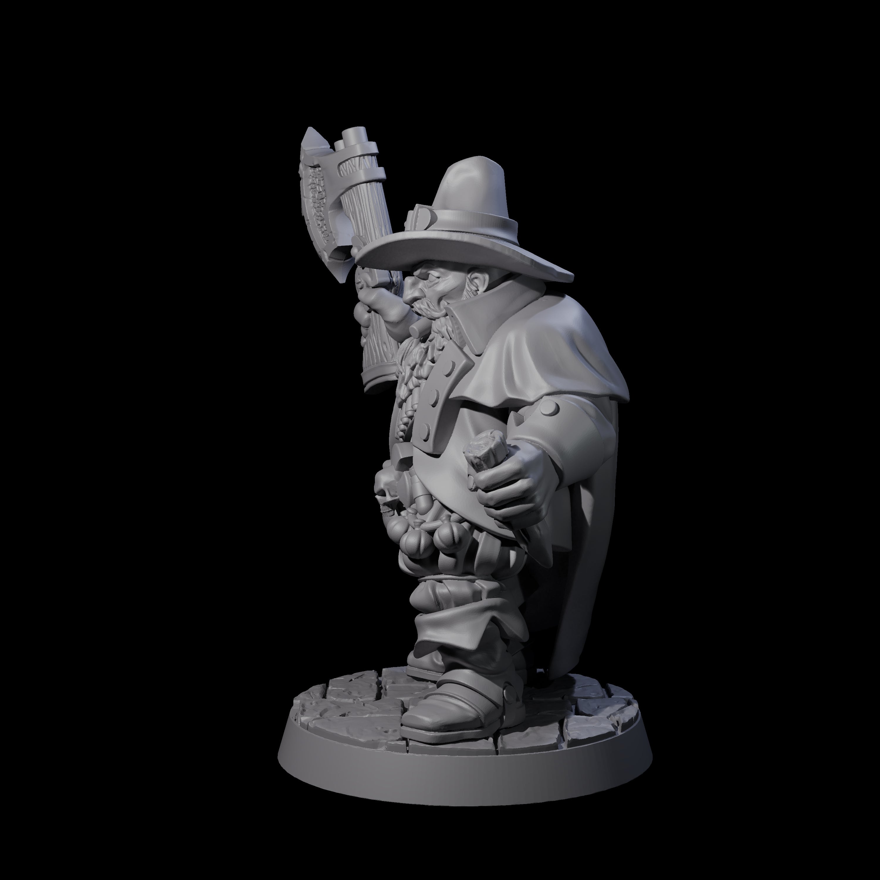 Crazy Vampire Hunter Miniature for Dungeons and Dragons, Pathfinder or other TTRPGs