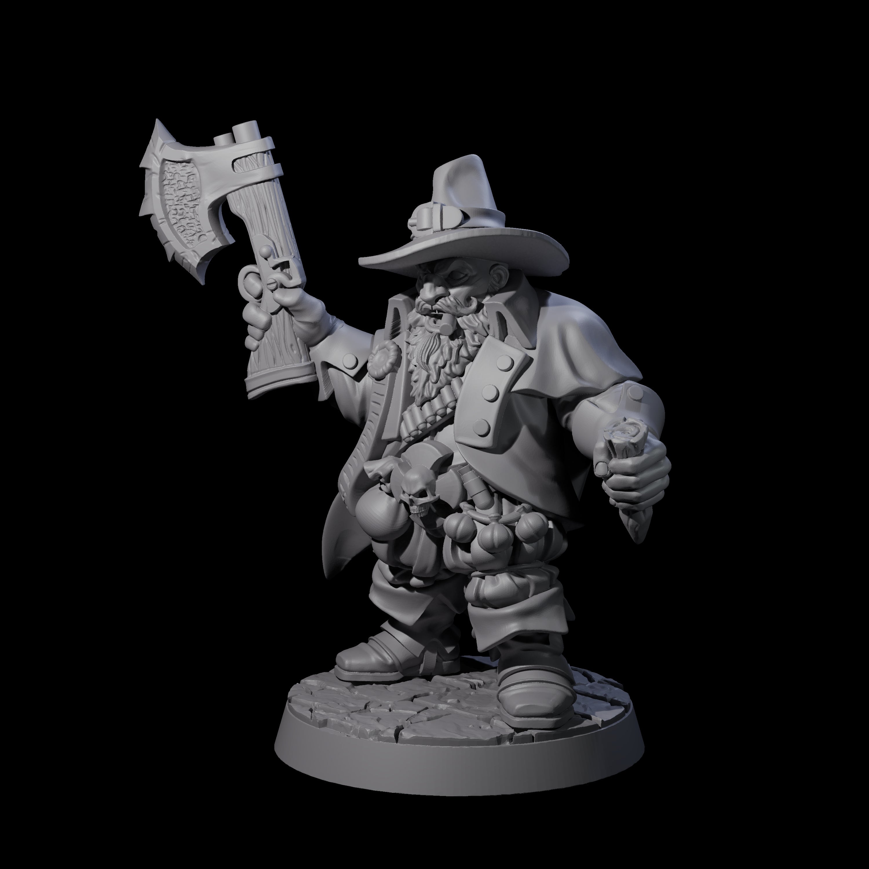 Crazy Vampire Hunter Miniature for Dungeons and Dragons, Pathfinder or other TTRPGs