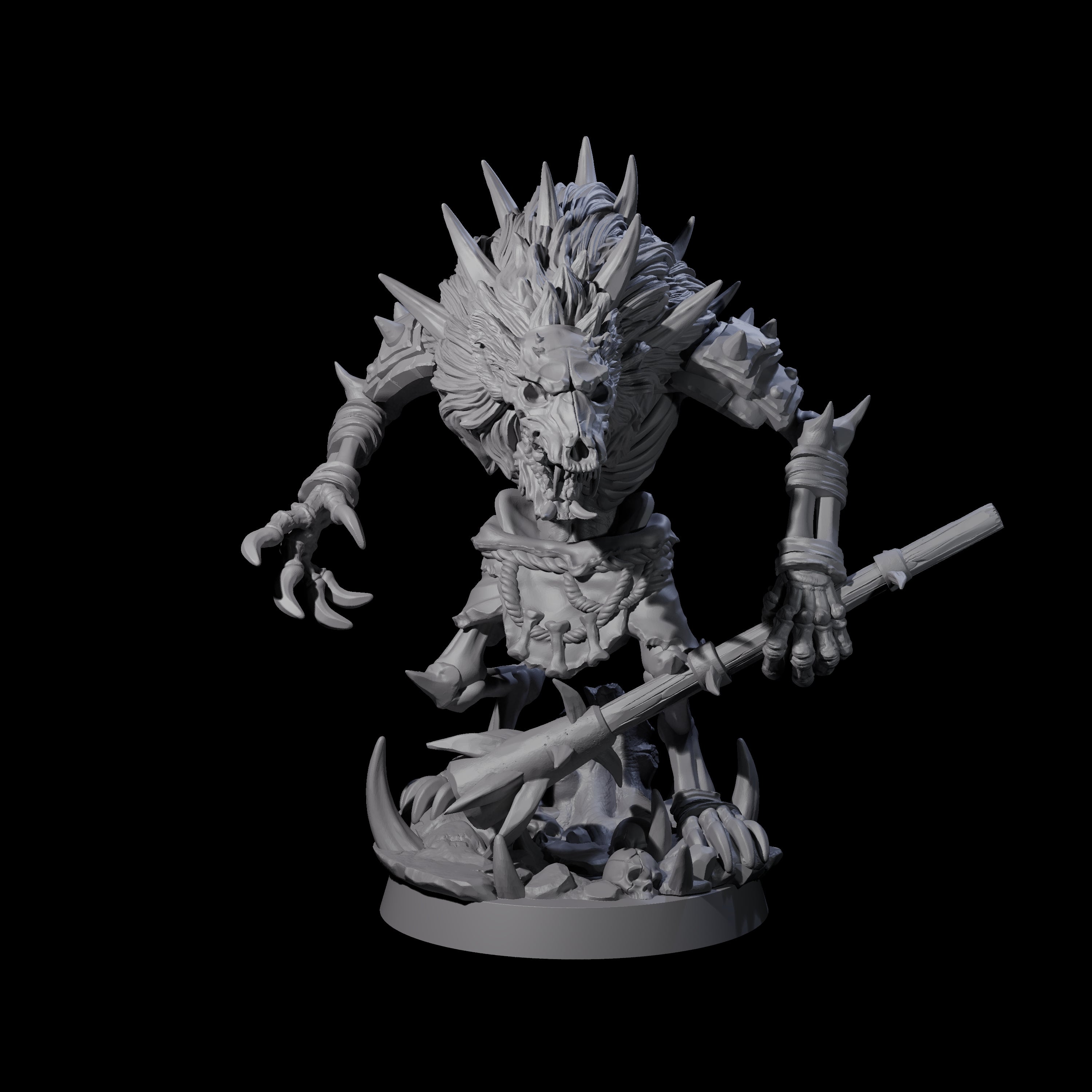 Creaking Gnoll Witherling A Miniature for Dungeons and Dragons, Pathfinder or other TTRPGs