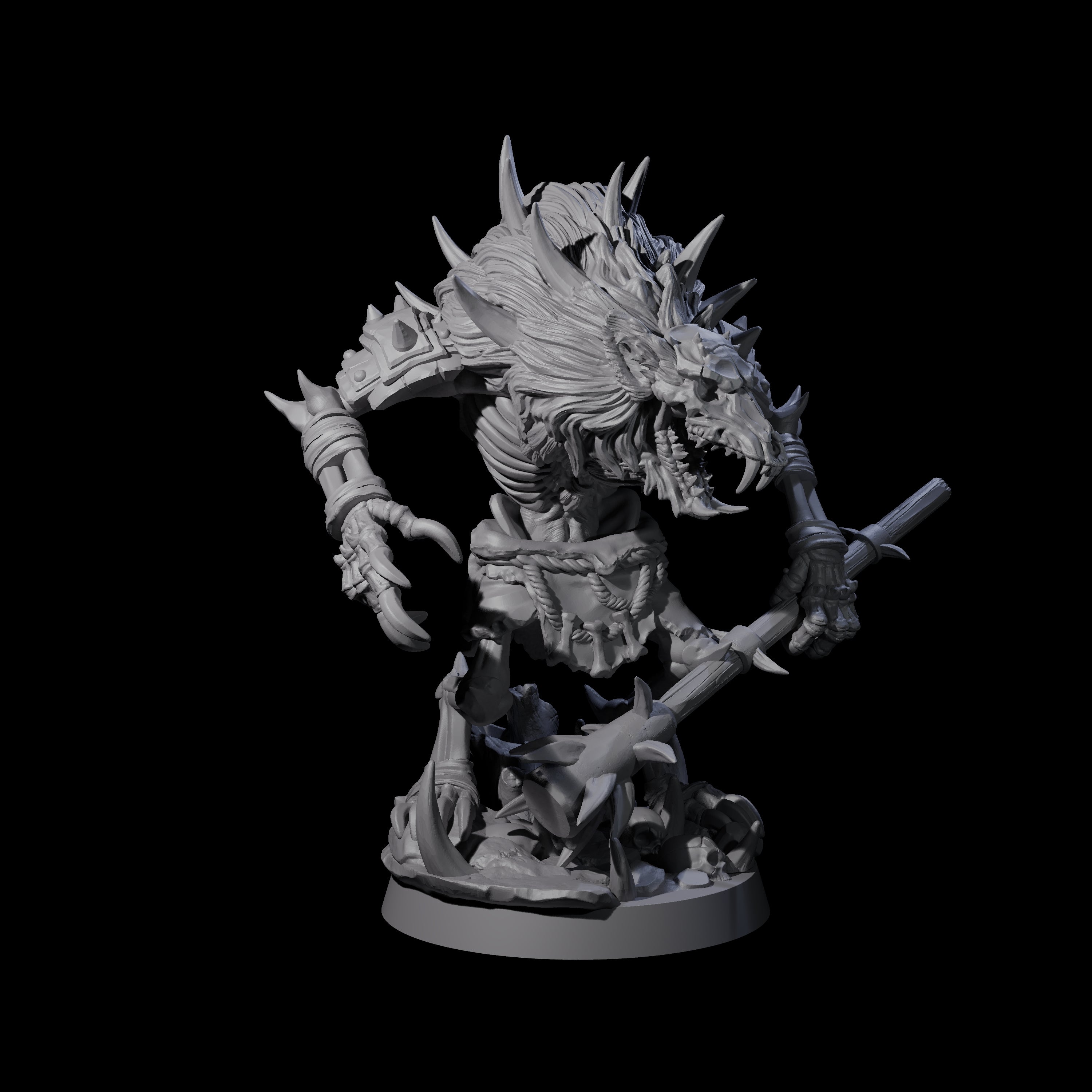 Creaking Gnoll Witherling A Miniature for Dungeons and Dragons, Pathfinder or other TTRPGs