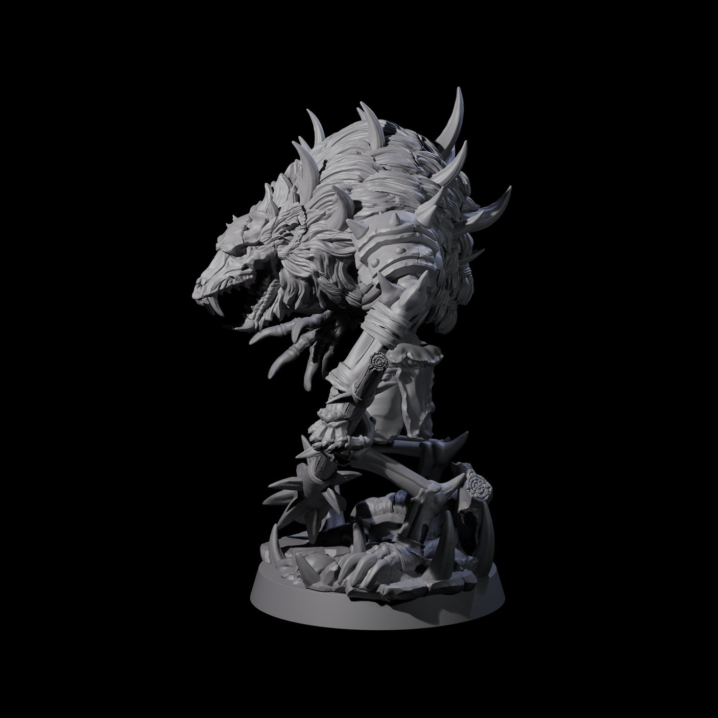 Creaking Gnoll Witherling A Miniature for Dungeons and Dragons, Pathfinder or other TTRPGs