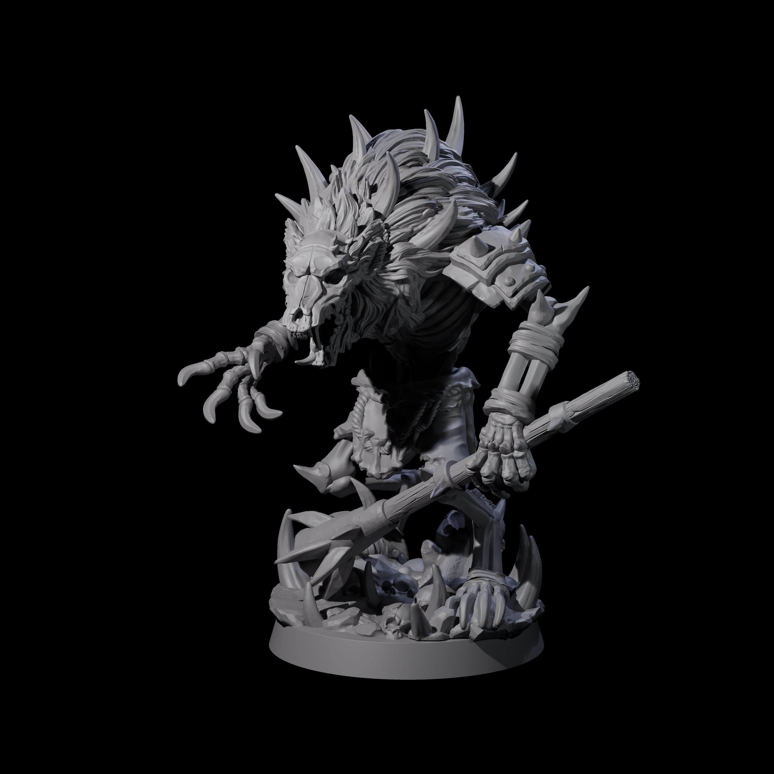 Creaking Gnoll Witherling A Miniature for Dungeons and Dragons, Pathfinder or other TTRPGs