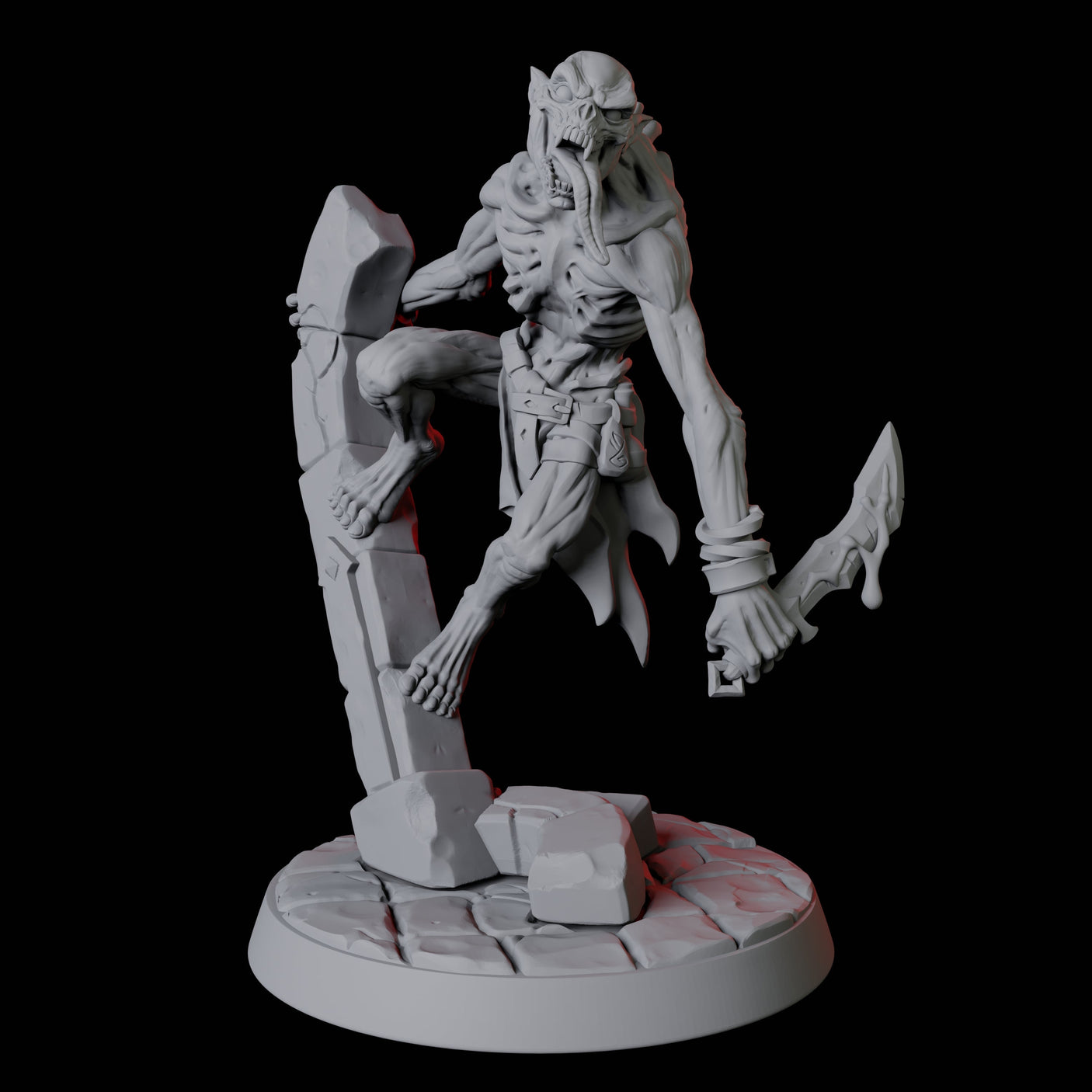 Creeping Ghoul C Miniature for Dungeons and Dragons, Pathfinder or other TTRPGs