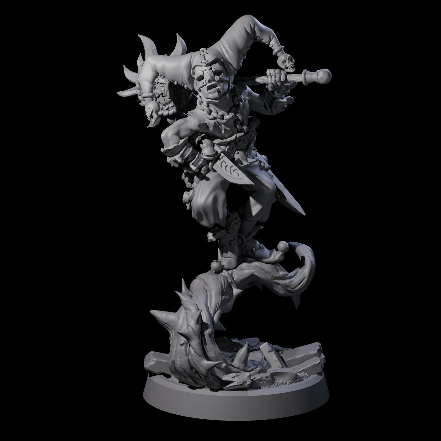 Creeping Jester Assassin Miniature for Dungeons and Dragons, Pathfinder or other TTRPGs