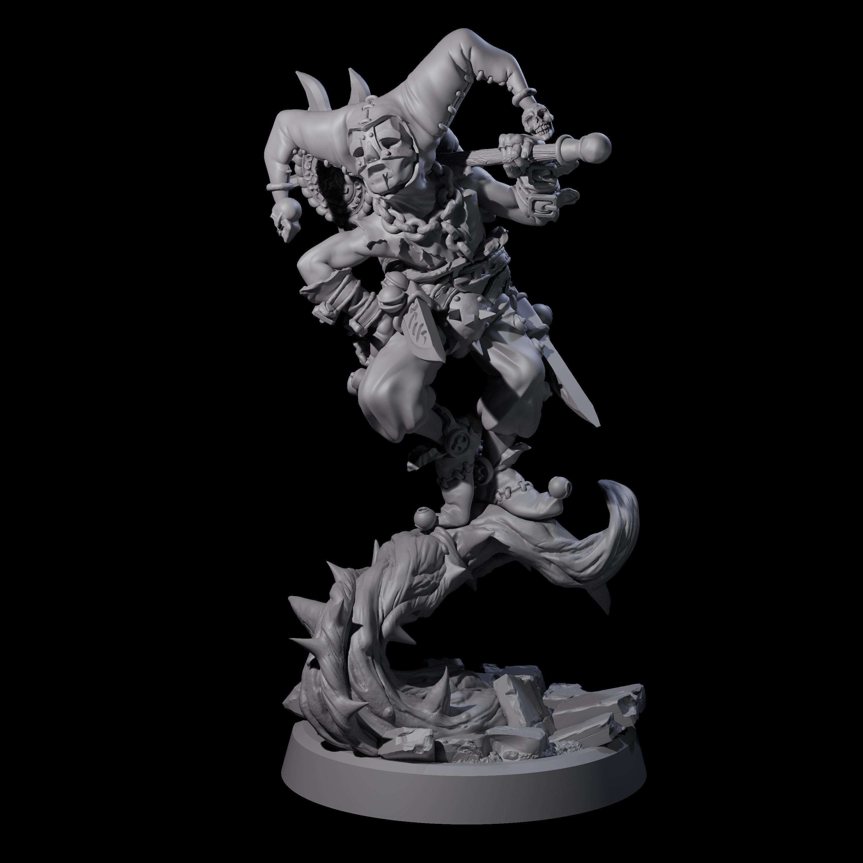 Creeping Jester Assassin Miniature for Dungeons and Dragons, Pathfinder or other TTRPGs