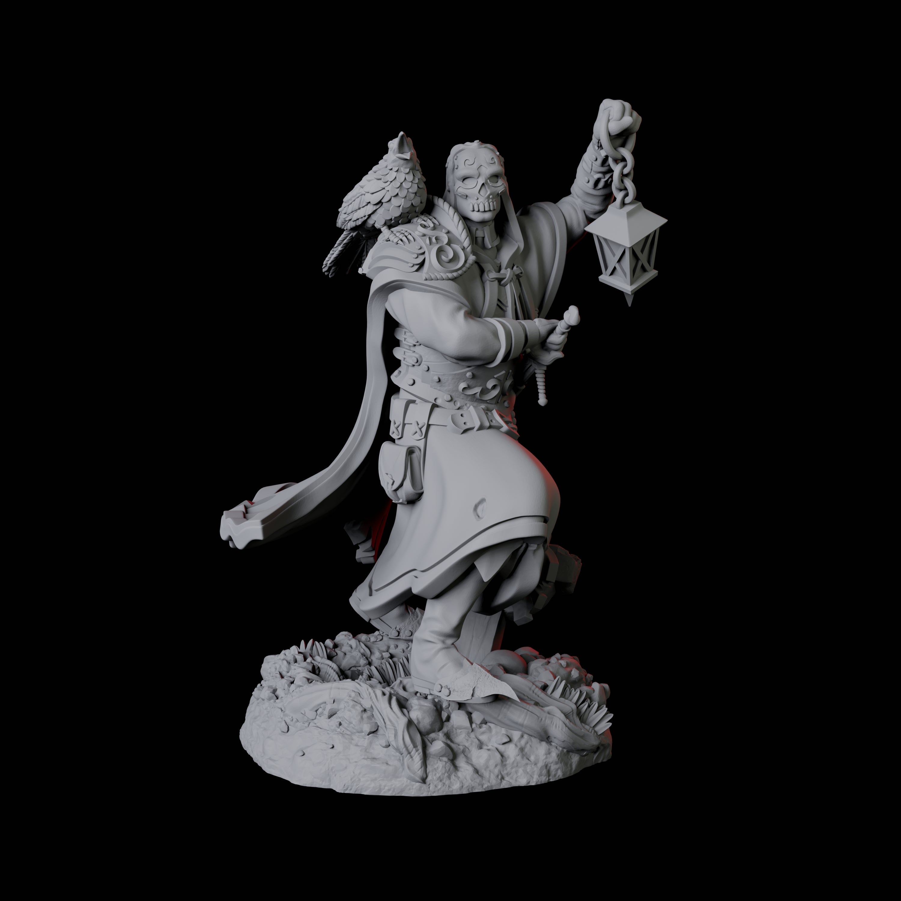 Creepy Gravedigger D Miniature for Dungeons and Dragons, Pathfinder or other TTRPGs