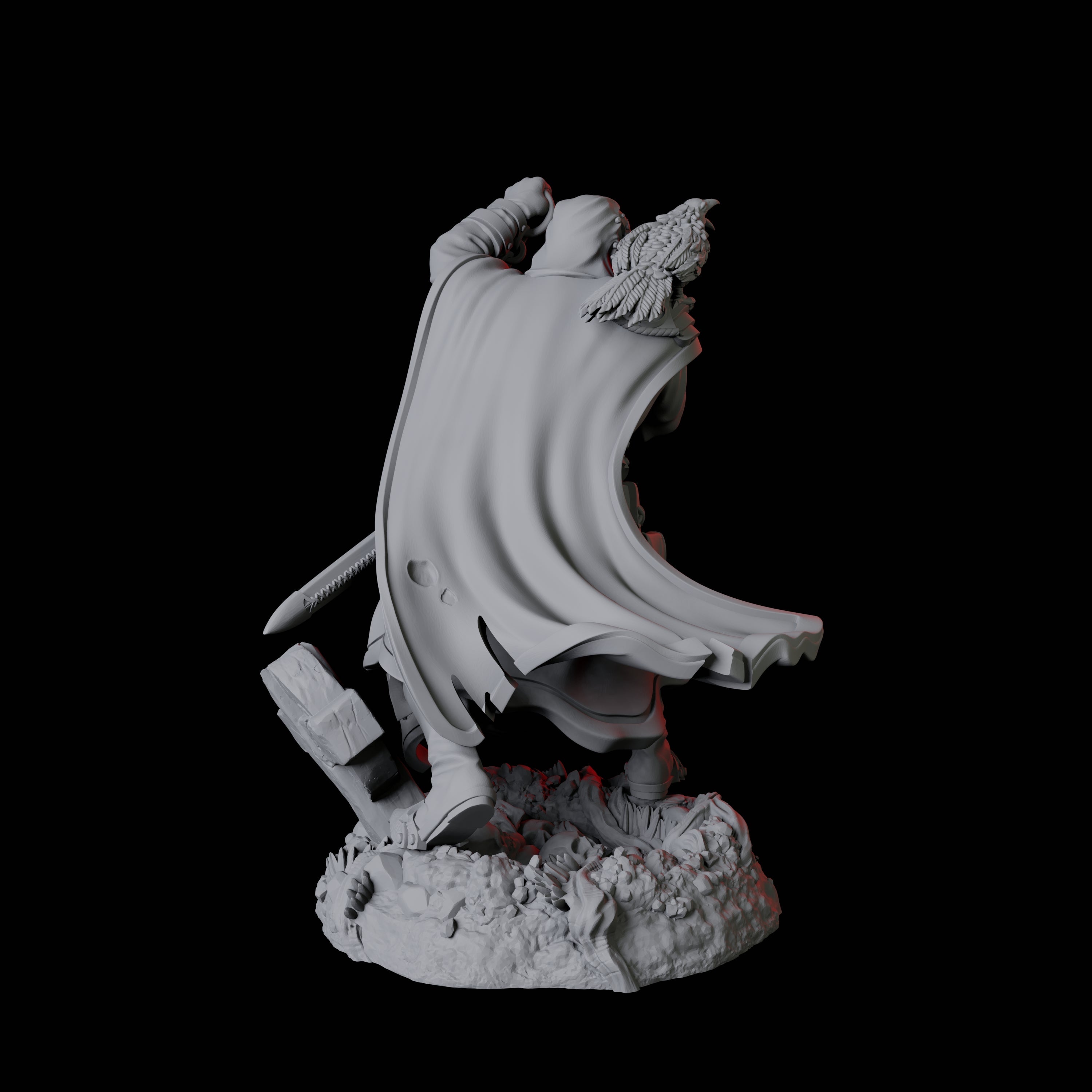 Creepy Gravedigger D Miniature for Dungeons and Dragons, Pathfinder or other TTRPGs