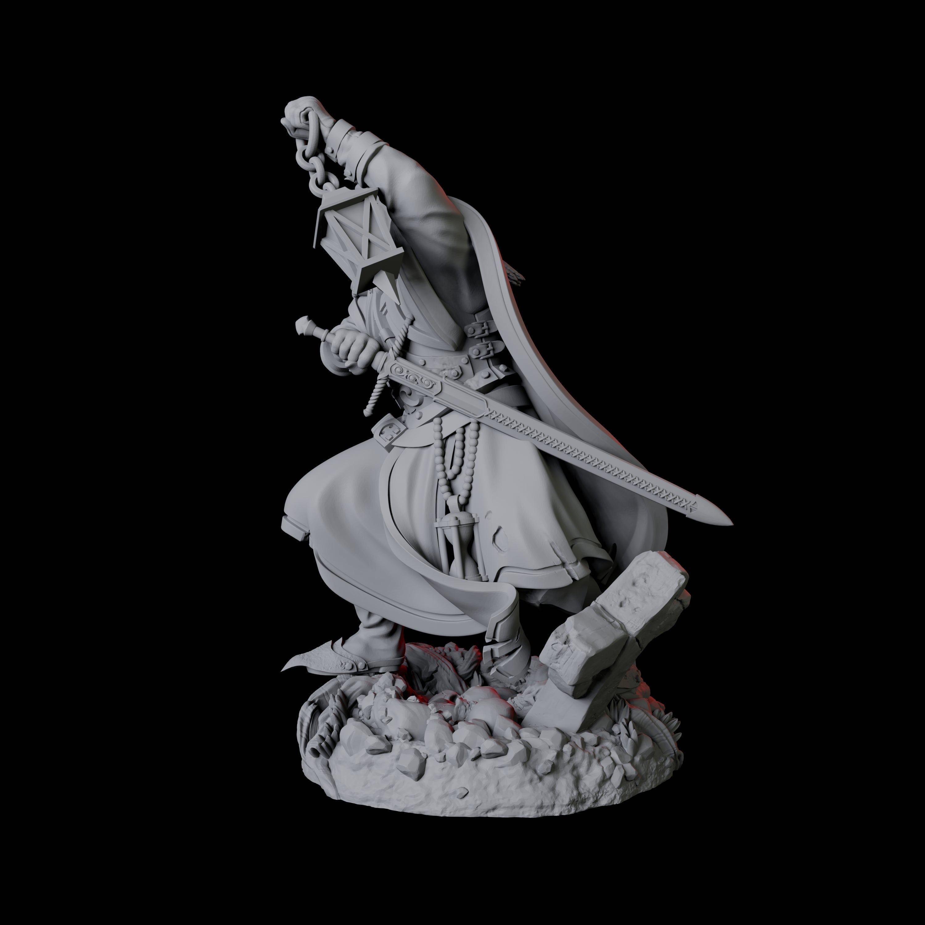 Creepy Gravedigger D Miniature for Dungeons and Dragons, Pathfinder or other TTRPGs