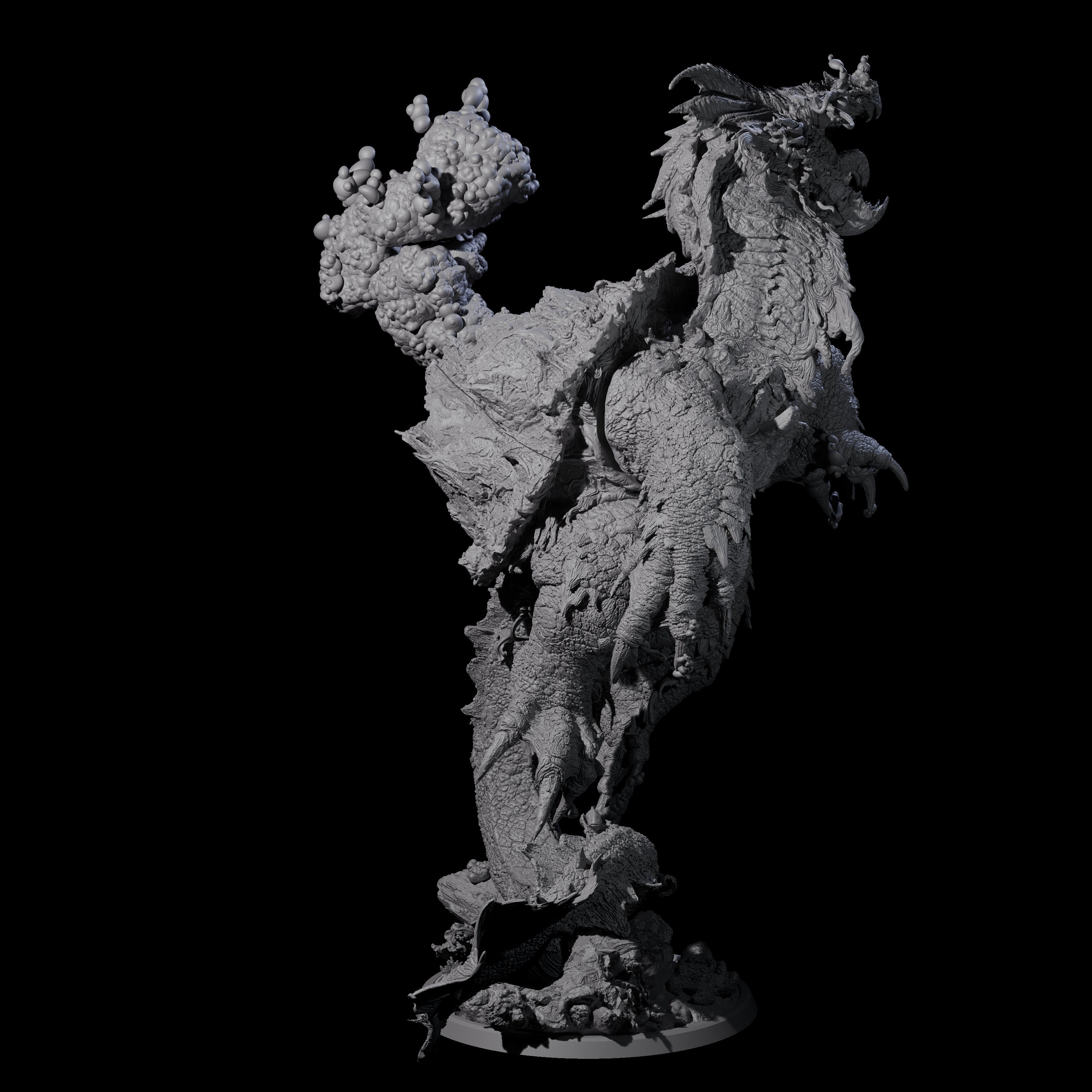 Cresting Elder Dragon Turtle Miniature for Dungeons and Dragons, Pathfinder or other TTRPGs