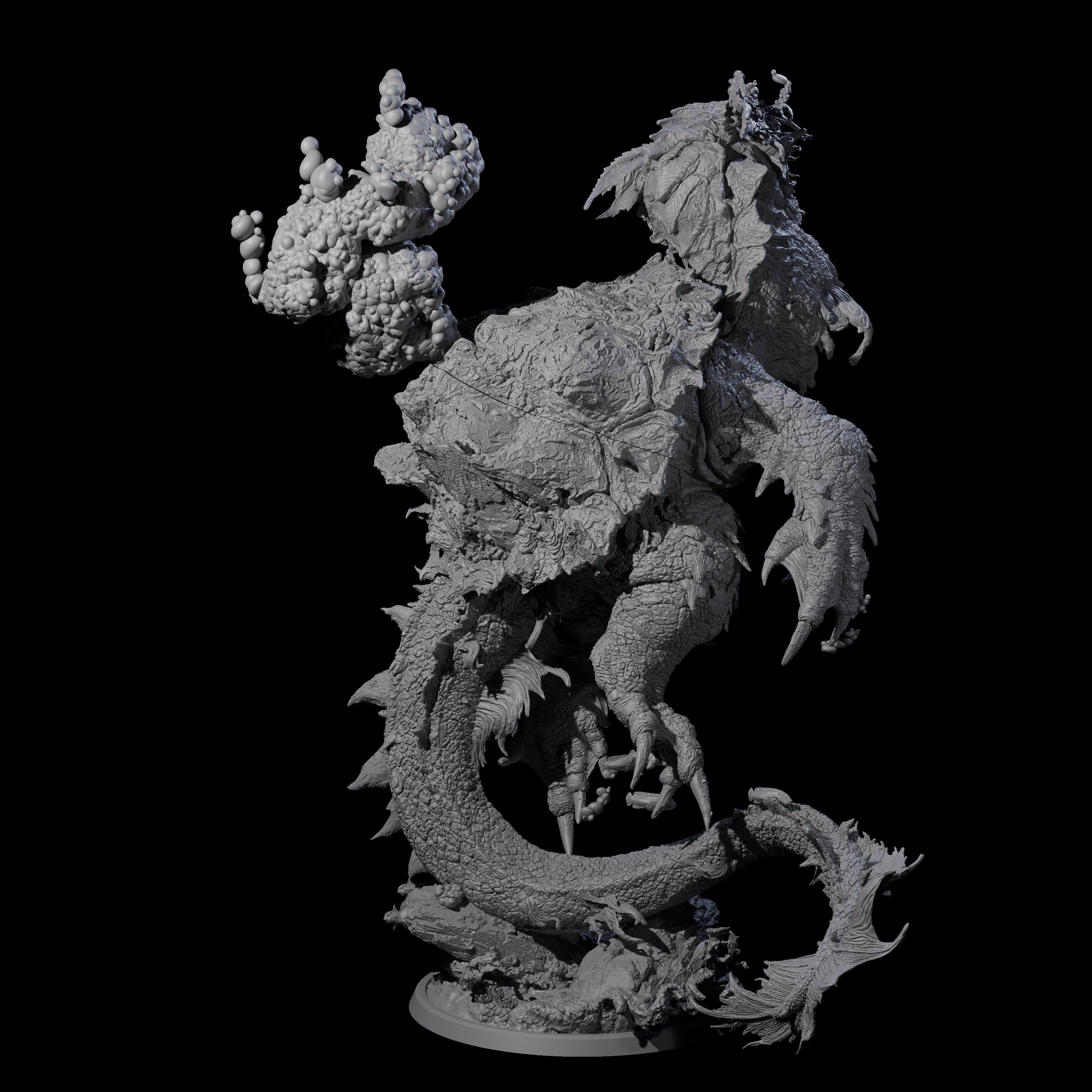 Cresting Elder Dragon Turtle Miniature for Dungeons and Dragons, Pathfinder or other TTRPGs